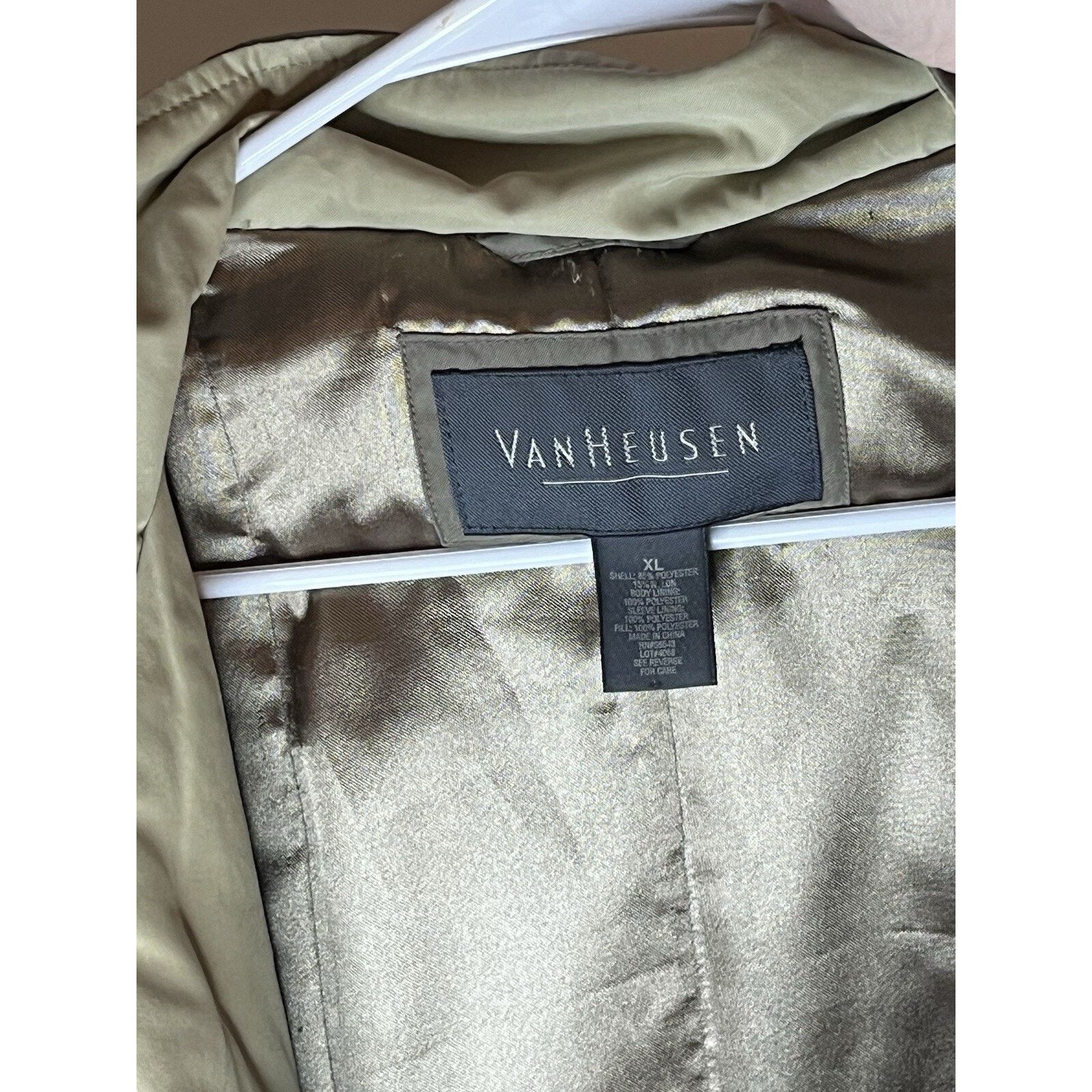 Van Heusen Men’s Van Heusen XL Olive Green Long Sleeved Zip Up Jacket Size US XL / EU 56 / 4 - 3 Thumbnail