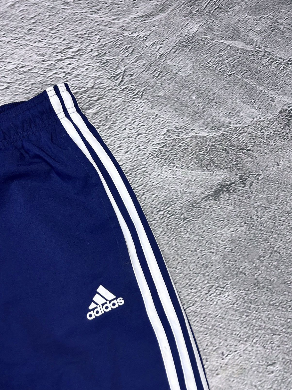 Adidas Adidas track suit vintage navy blue nylon track pants drill Size US XXL / EU 58 / 5 - 8 Thumbnail