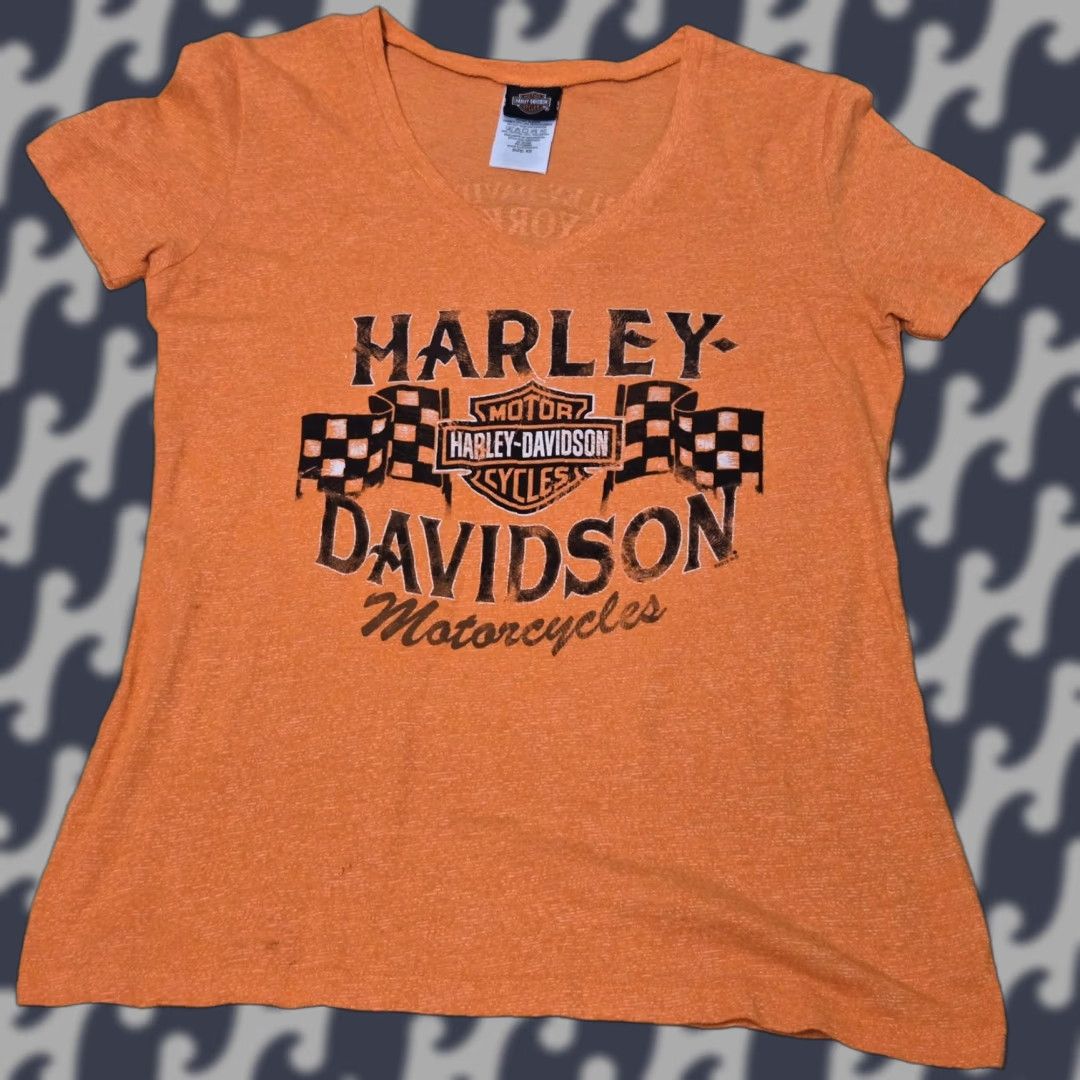 Harley Davidson VINTAGE Harley-Davidson Shirt Womens XS Orange New York City Motorcycle Graphic Tee 2014 Size XS / US 0-2 / IT 36-38 - 1 Thumbnail