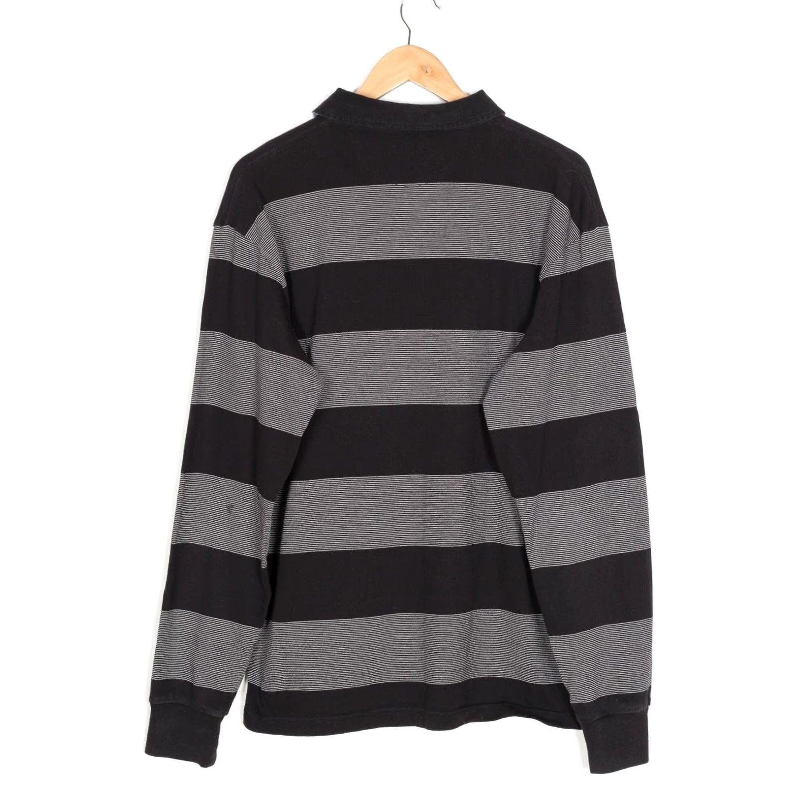 Gant GANT Polo Rugby Shirt Men 2XL Long Sleeve VR3672 Polo Shirt Men's 2XL Long Sleeve Grey/Black Striped Casual Designer Modern Fit Mens Size US XXL / EU 58 / 5 - 3 Thumbnail