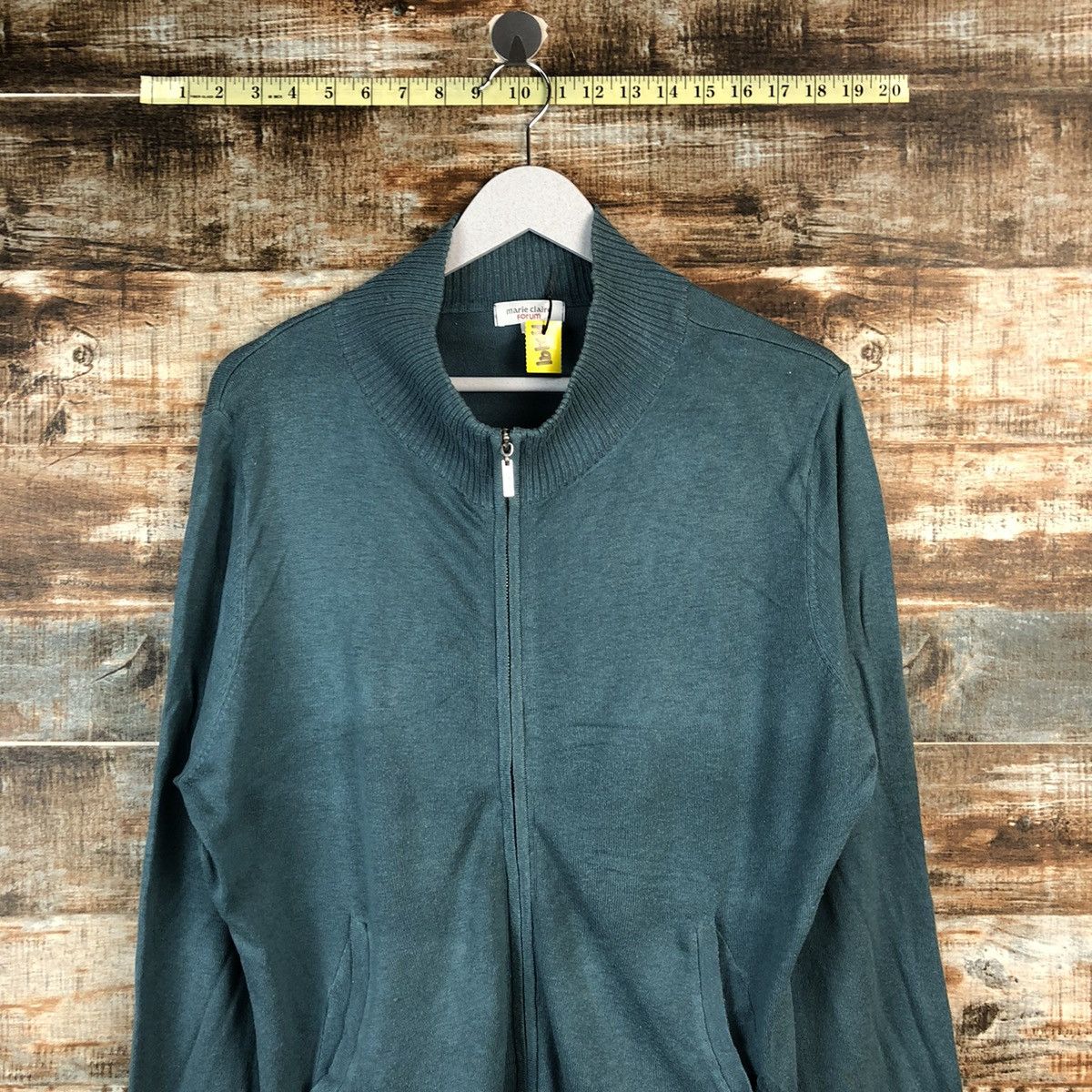 Homespun Knitwear × Japanese Brand Marie Claire Forum Green Knitwear #A2191 Size L / US 10 / IT 46 - 2 Thumbnail