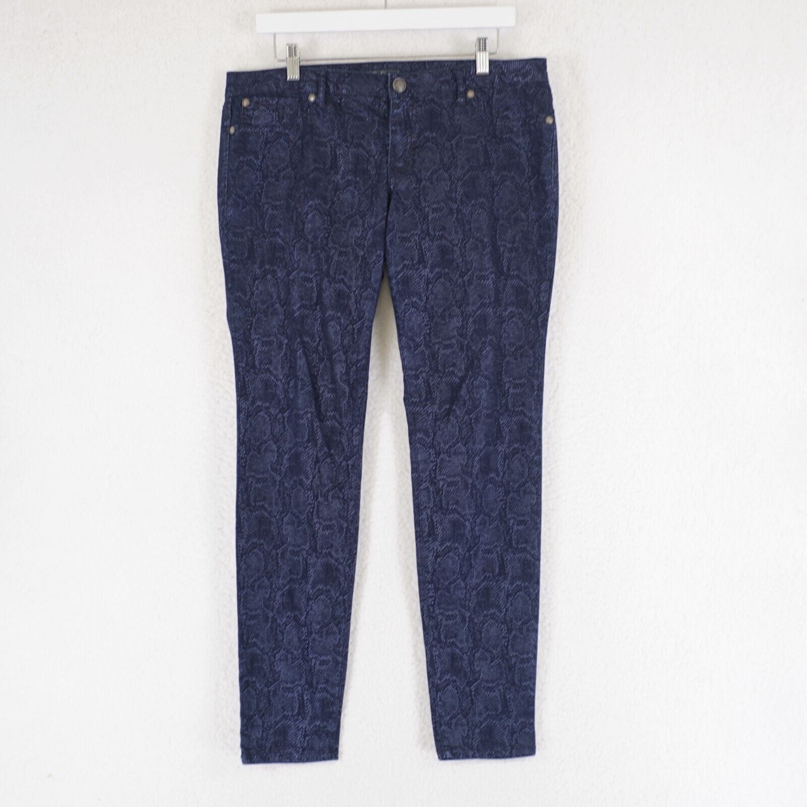 Jessica Simpson Jessica Simpson 31R Kiss Me Jeggings Blue Snakeskin Patterne Size 35" - 1 Thumbnail