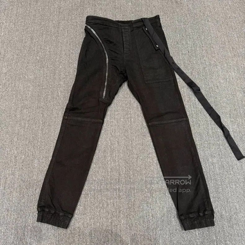 Rick Owens Rick Owens Rick Owens Black Asymmetrical Zipper Jeans
