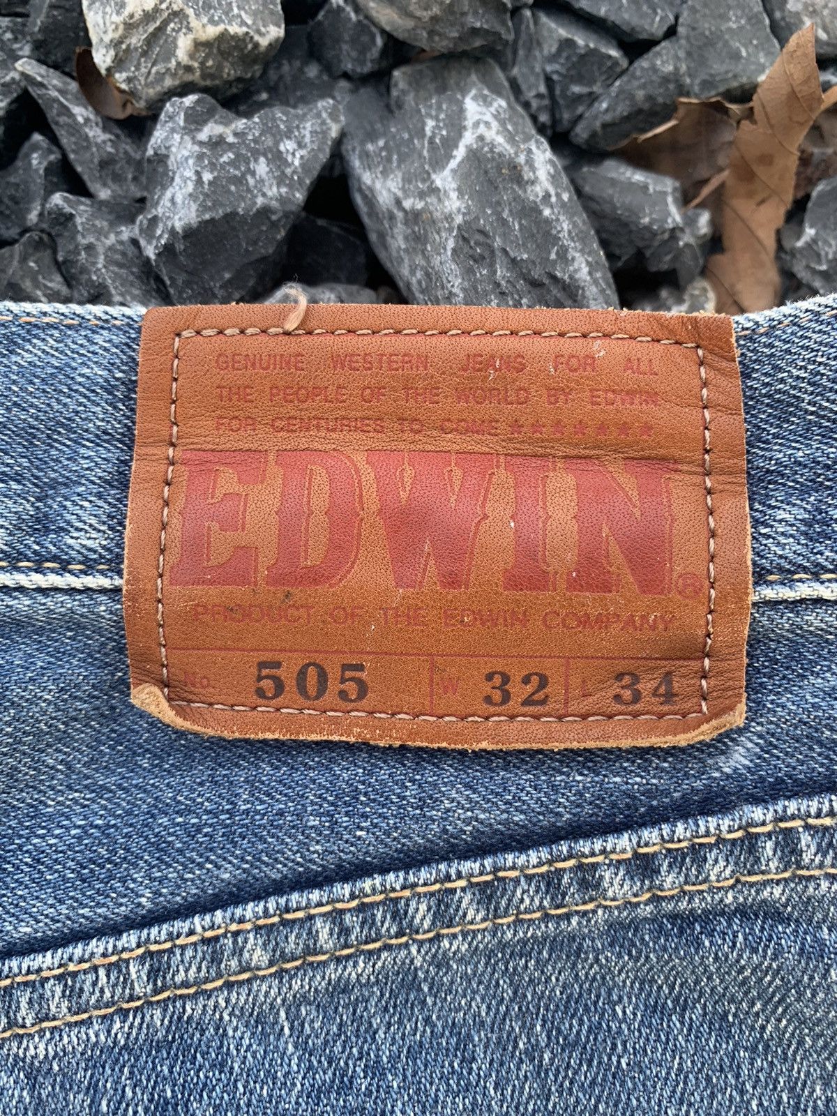 Japanese Brand VINTAGE EDWIN SELVEDGE 505 SELVEDGE DISTRESSED DENIM Size US 33 - 12 Thumbnail