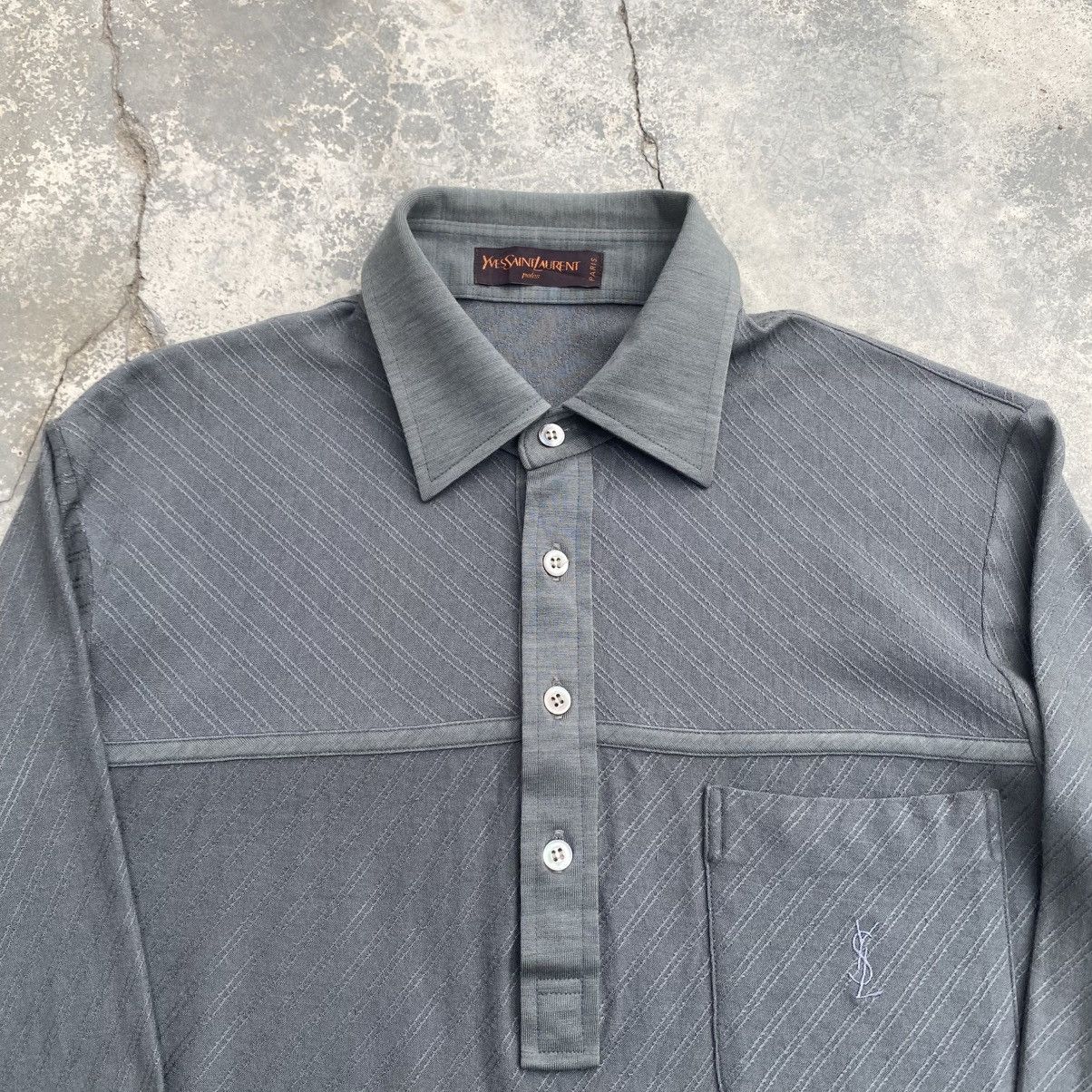 Yves Saint Laurent Very Rare 80s YSL Polo Hedi Slimane Size US M / EU 48-50 / 2 - 2 Thumbnail