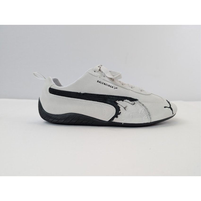 Balenciaga × Puma o1rshd1 Q:2 / Speedcat Destroyed Low Top Sneaker in White Size US 11 / EU 44 - 4 Thumbnail