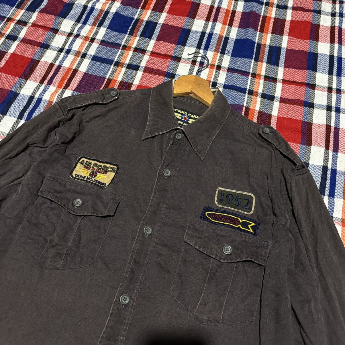 Vintage Vintage Studio Canal Army Military Shirt Size US M / EU 48-50 / 2 - 2 Thumbnail