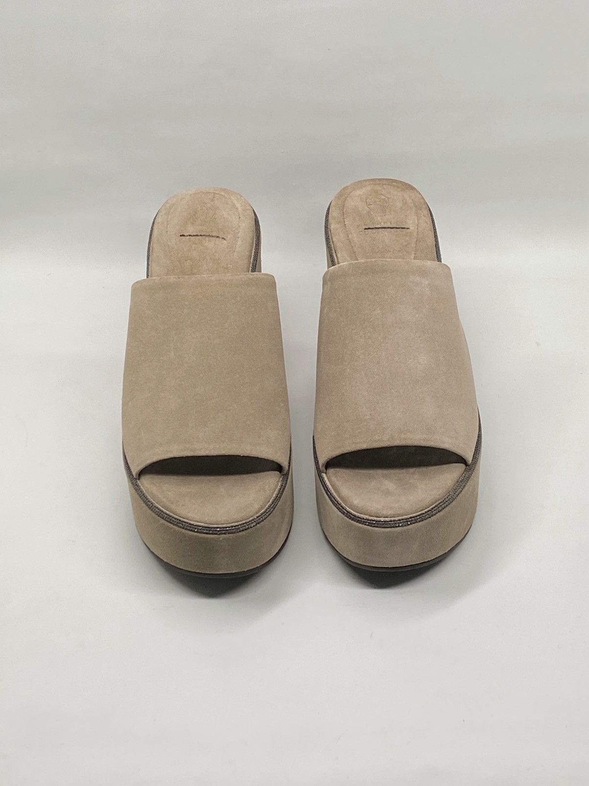 Brunello Cucinelli Brunello Cucinelli Suede Monili Platform Sandals size 38 Size US 8 / IT 38 - 3 Thumbnail