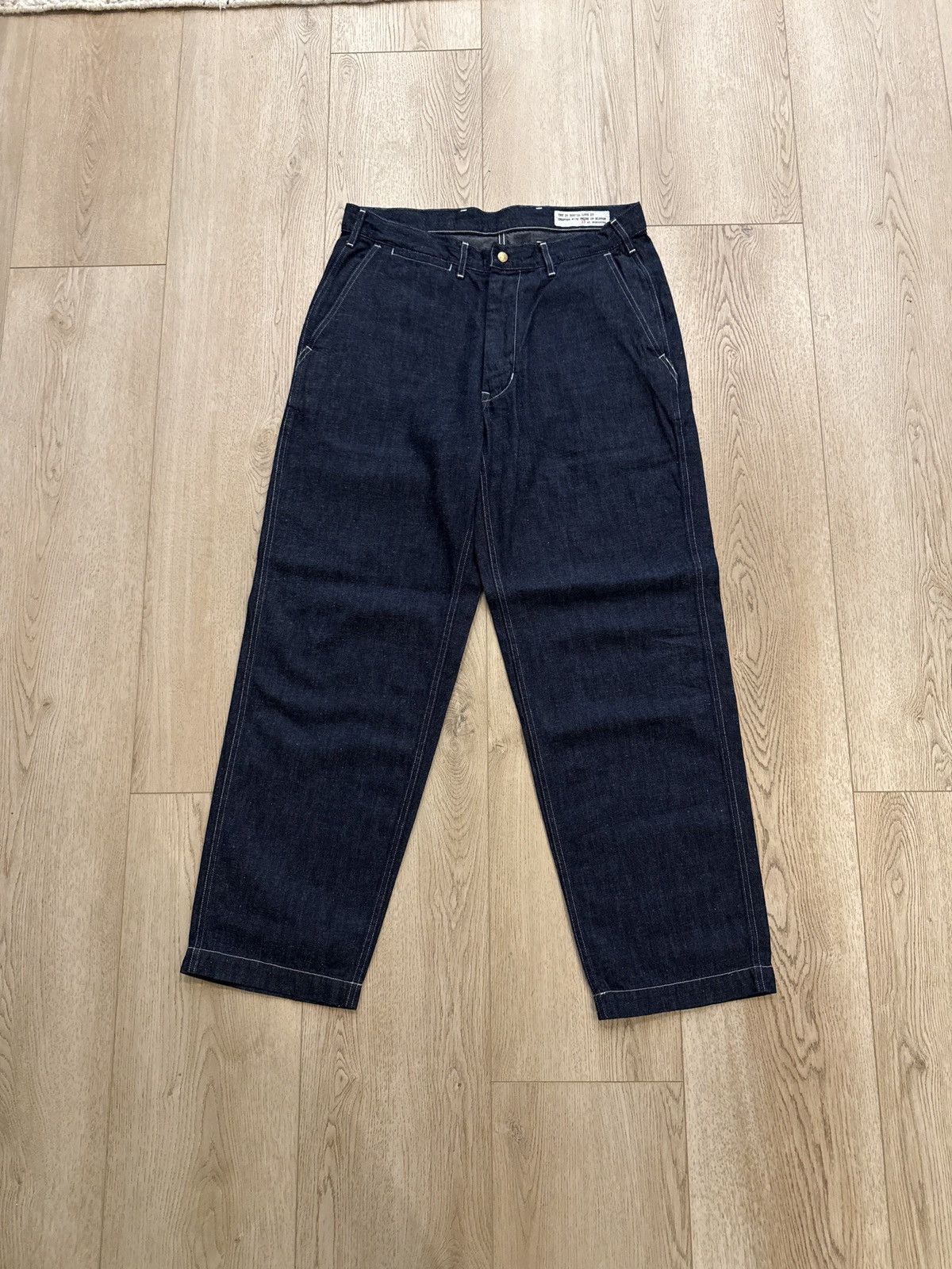 BONCOURA JAPANESE INDIGO DENIM - WIDE LEG WORK PANTS Size US 33 - 6 Thumbnail