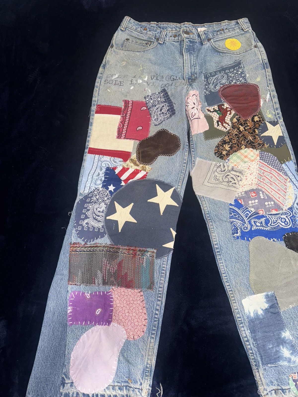 Other Sole In Viaggio Patchwork Levi’s Pants Size US 34 / EU 50 - 3 Thumbnail