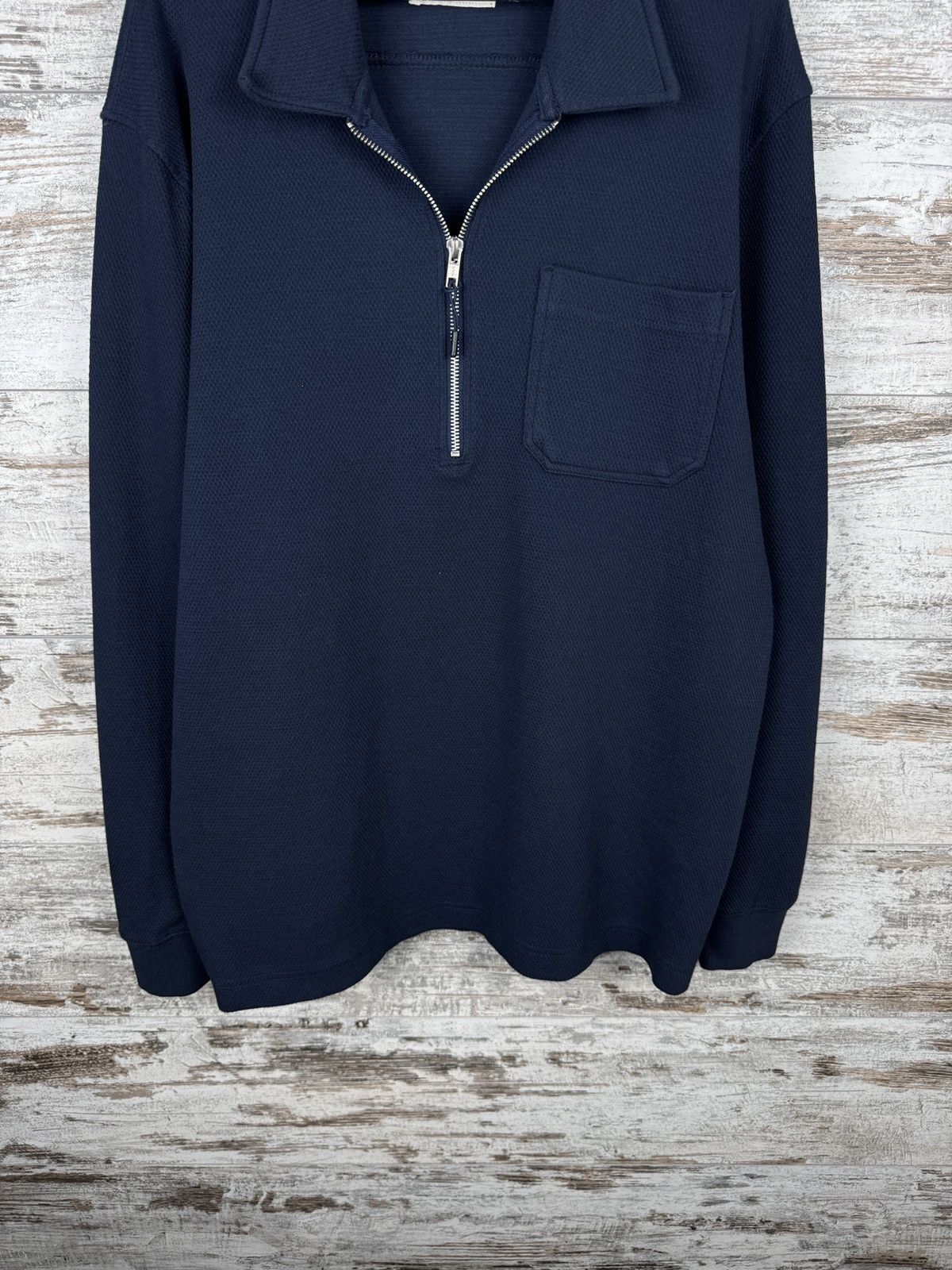 Folk Mens Folk 1/3 zip sweatshirt luxury navy hoodie polos Size US XL / EU 56 / 4 - 4 Thumbnail
