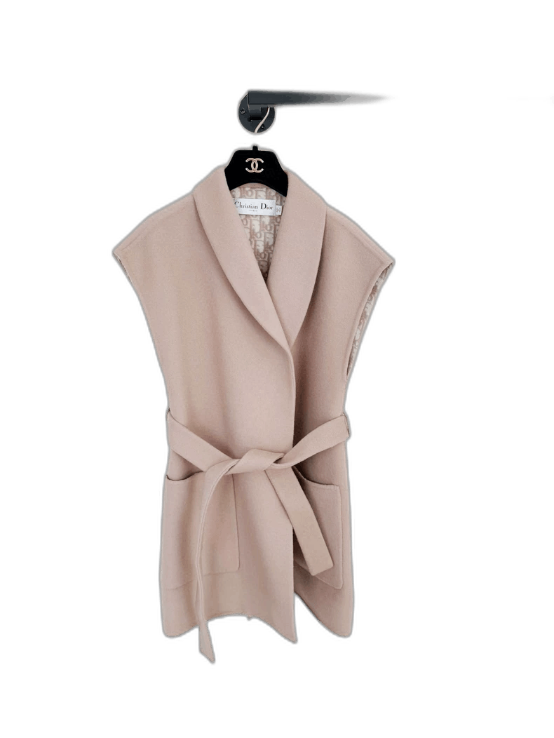 Dior Dior Cashmere Vest with Belt-2505 Size L / US 10 / IT 46 - 1 Thumbnail
