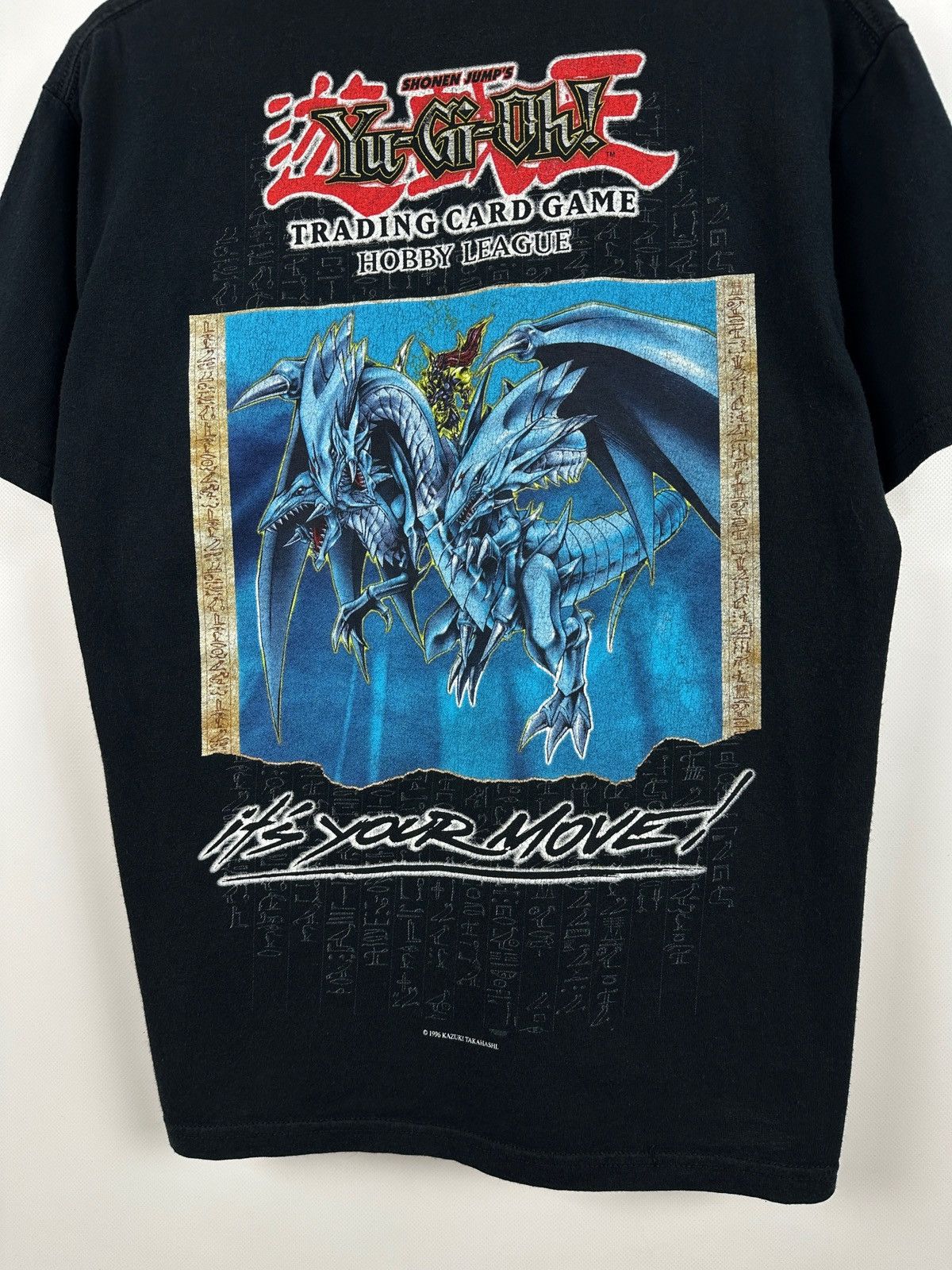 Anime 1996 Vintage Kazuki Takahashi Yu Gi Oh Hobby League T-Shirt Size US L / EU 52-54 / 3 - 8 Thumbnail