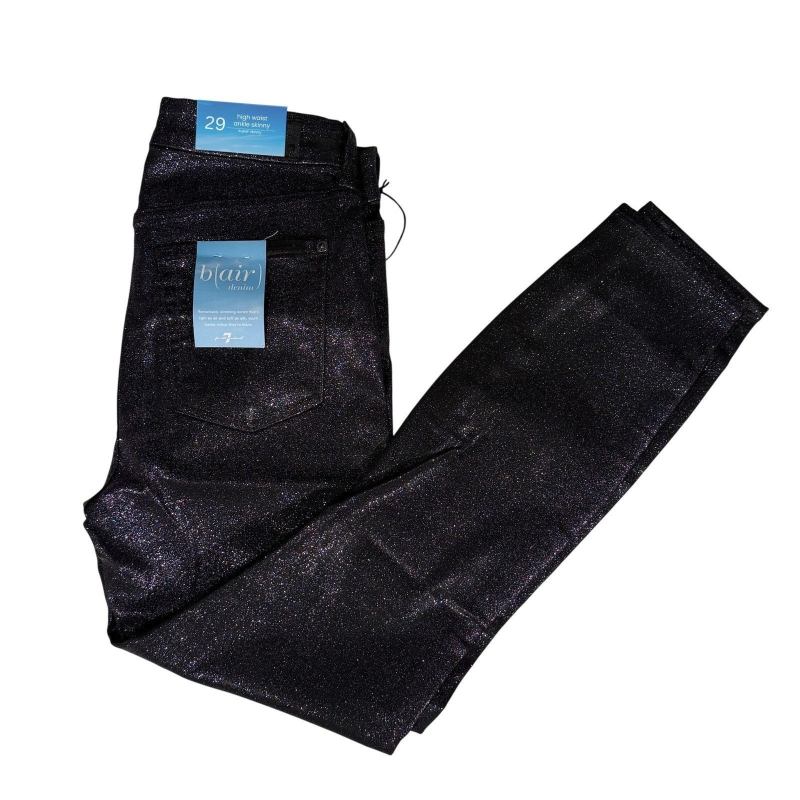 7 For All Mankind 7 For All Mankind High Waist Skinny Jeans Size 29 Glitter Size 29" - 1 Thumbnail