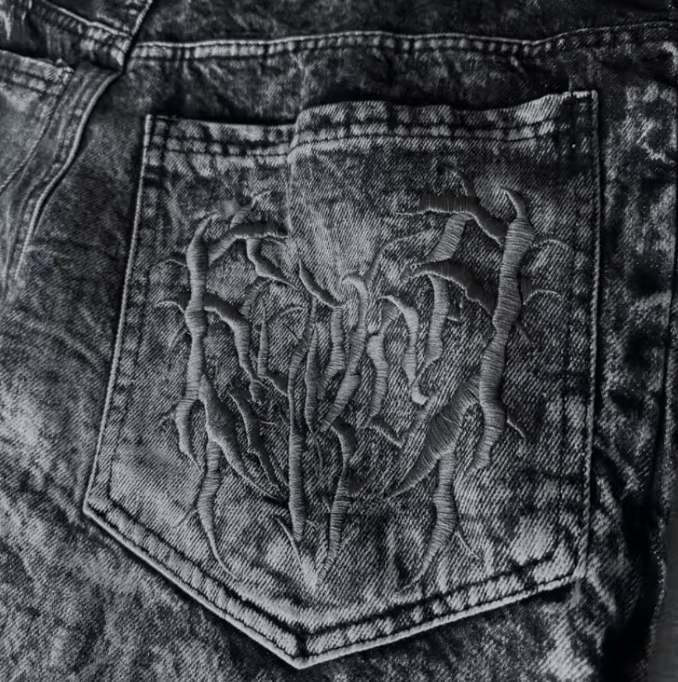 Vintage Black Distressed Jeans Size US 33 - 3 Thumbnail