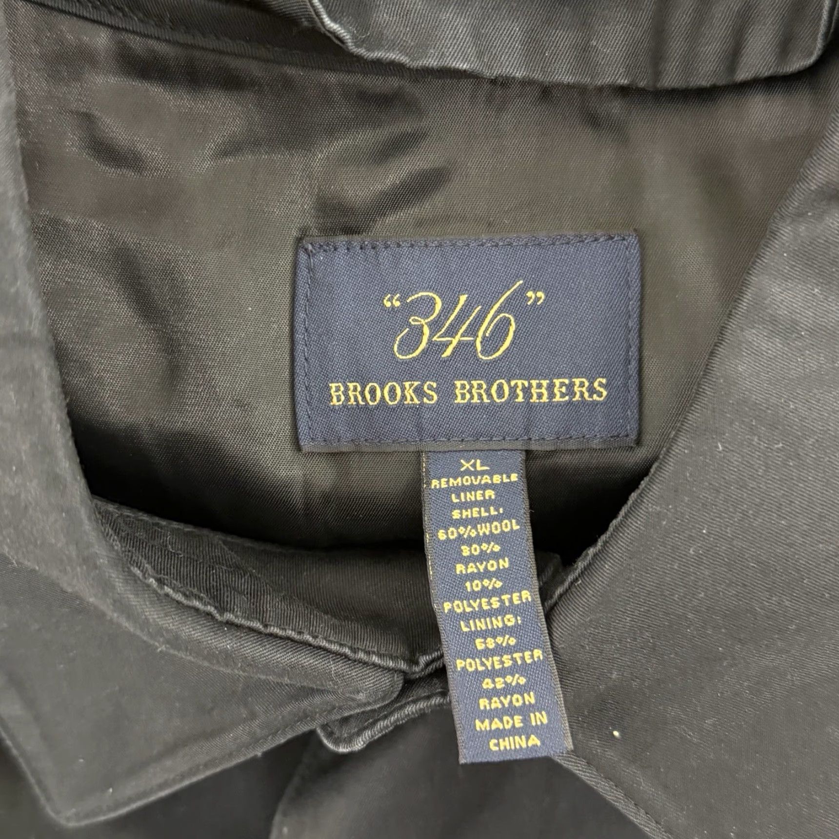 Brooks Brothers Brooks Brothers 346 Coat Mens M Blue Trench Coat Button Up Wool Lined Long Jacket Classic Style Size US M / EU 48-50 / 2 - 5 Thumbnail