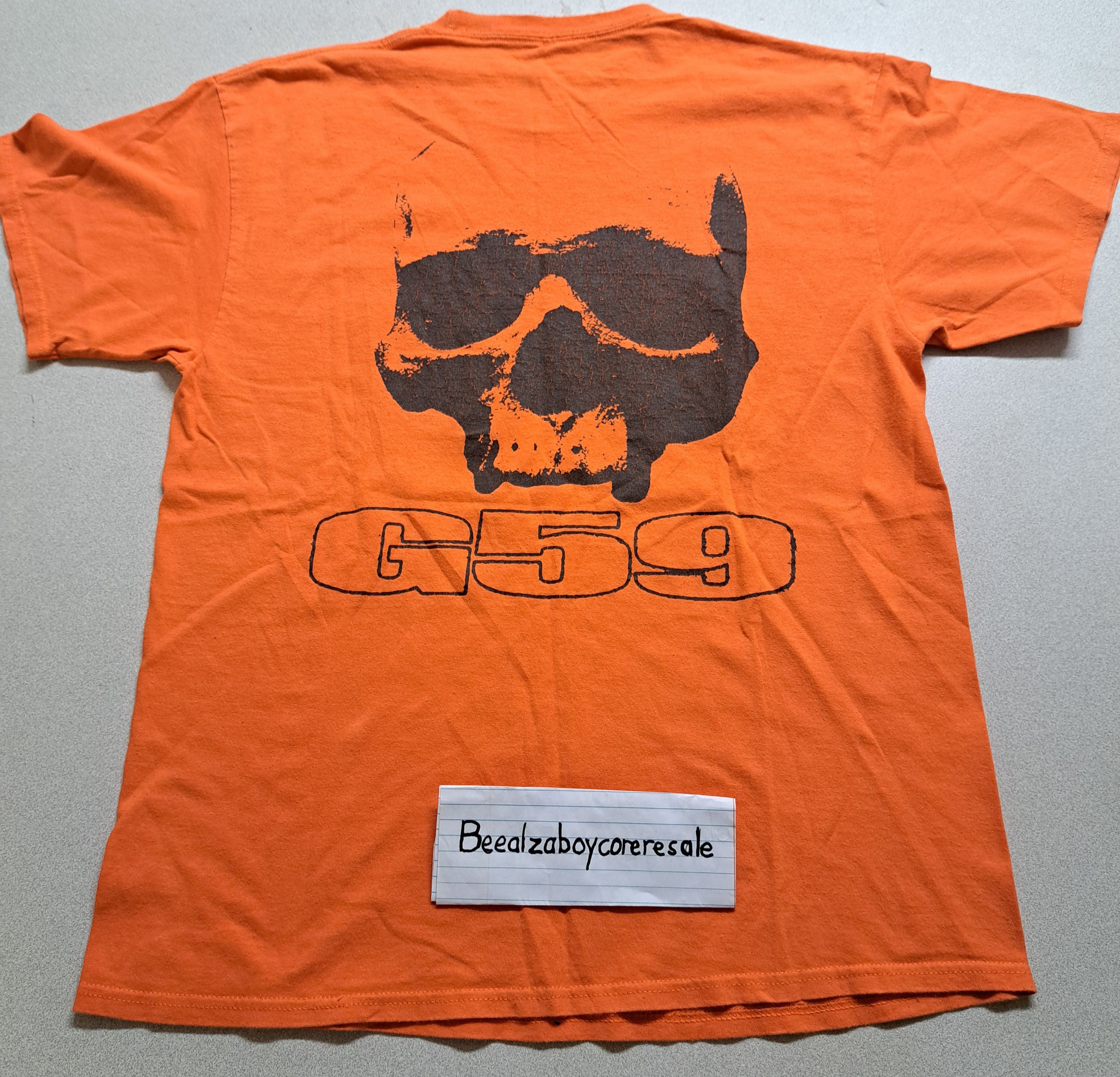G59 Records G59 logo tee(orange) Size US L / EU 52-54 / 3 - 4 Thumbnail