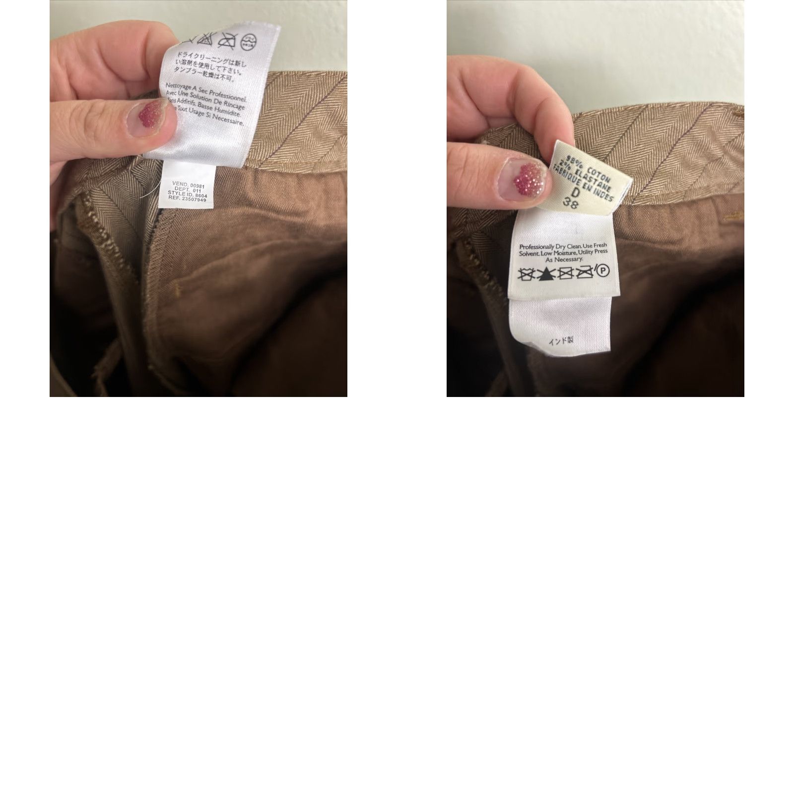Eddie Bauer VINTAGE? (No) Eddie Bauer Mercer Fit Pants Womens Size 8 Brown Striped 31x27 Dress Pants Size 30" / US 8 / IT 44 - 10 Thumbnail