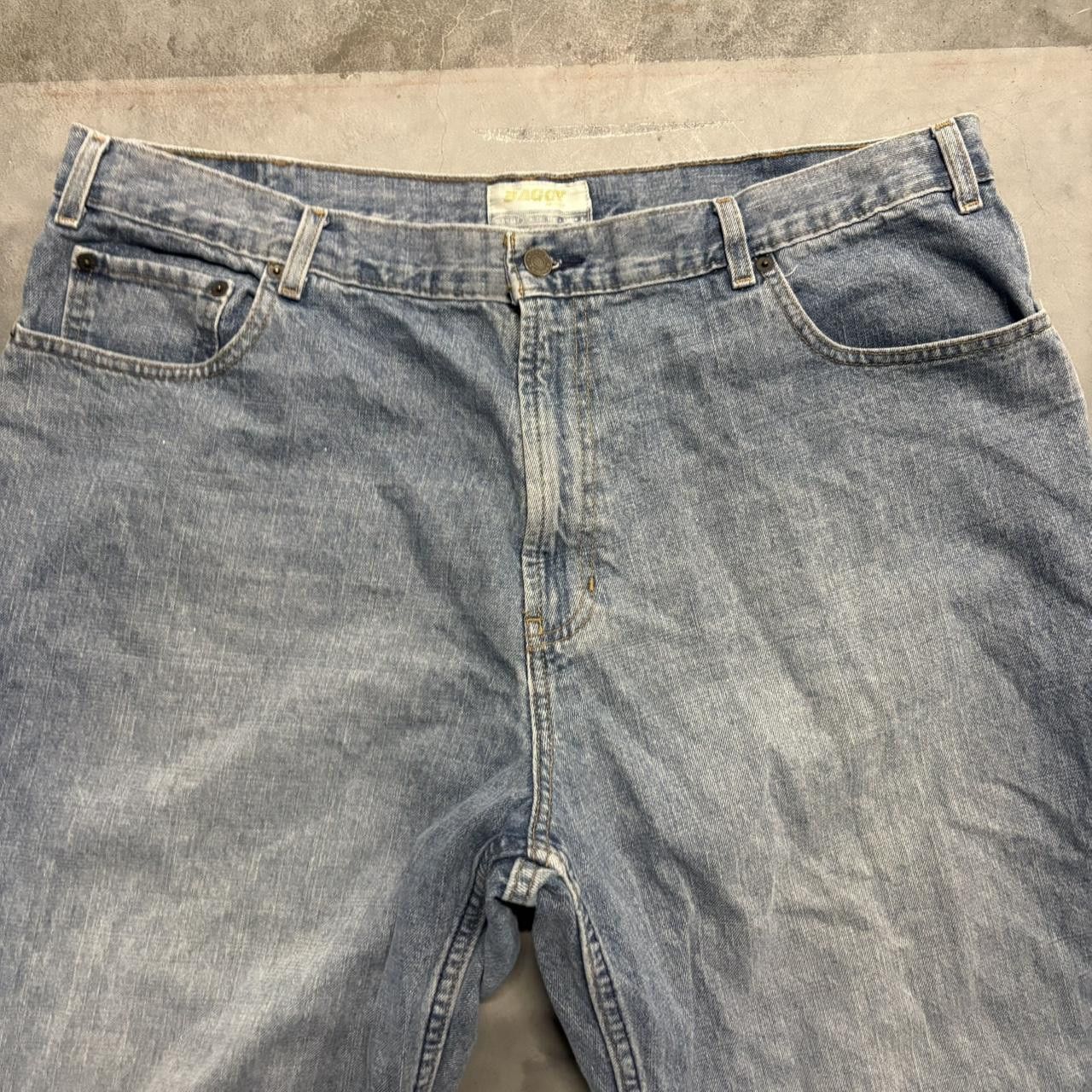 Old Navy × Vintage Crazy Vintage Y2K/2000s Super Baggy Old Navy Medium Wash Denim Jeans! Size US 38 / EU 54 - 4 Thumbnail