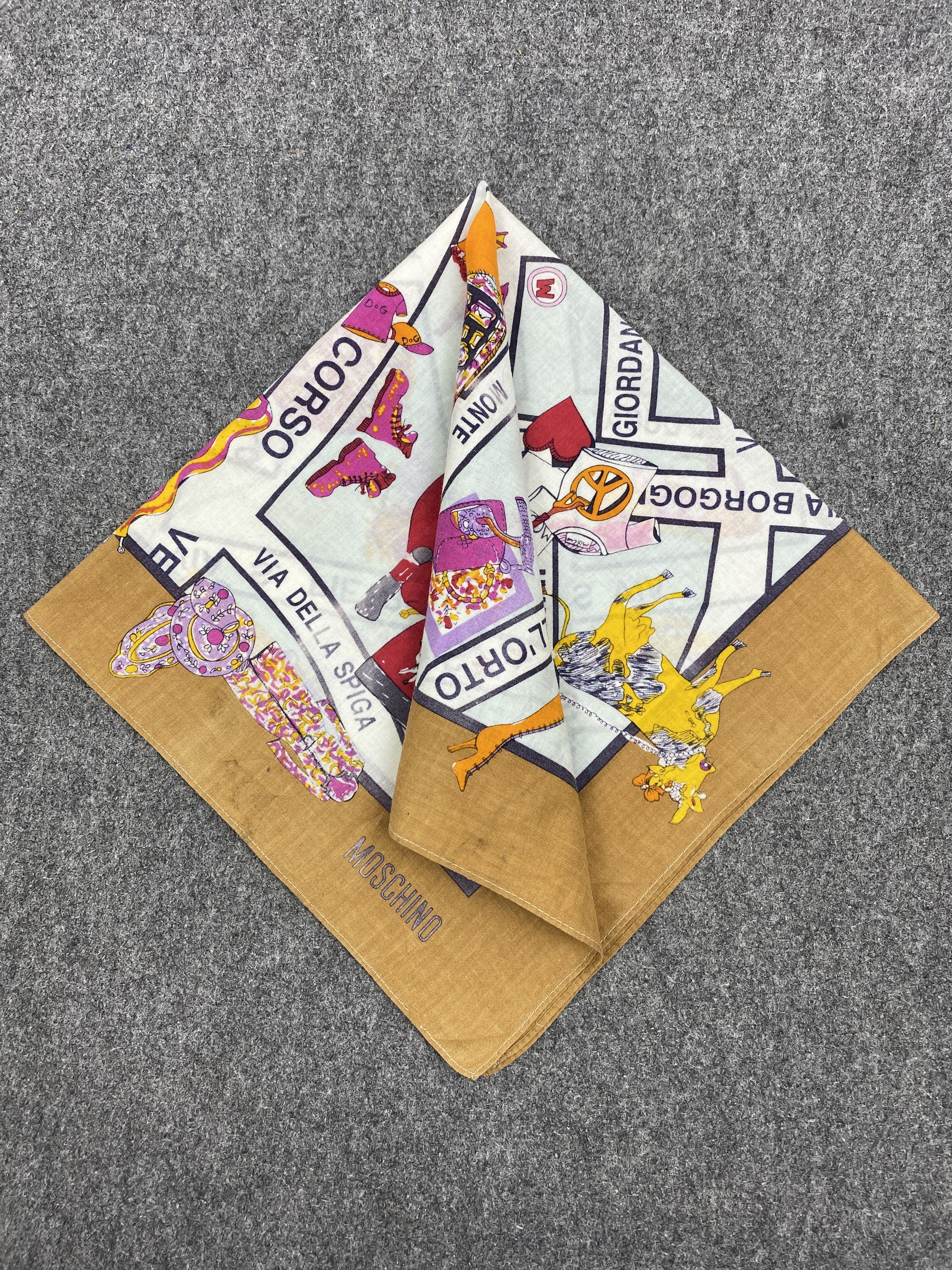 Moschino Vintage Moschino Scarf Handkerchief Neckerchief HKC0396 Size ONE SIZE - 3 Thumbnail