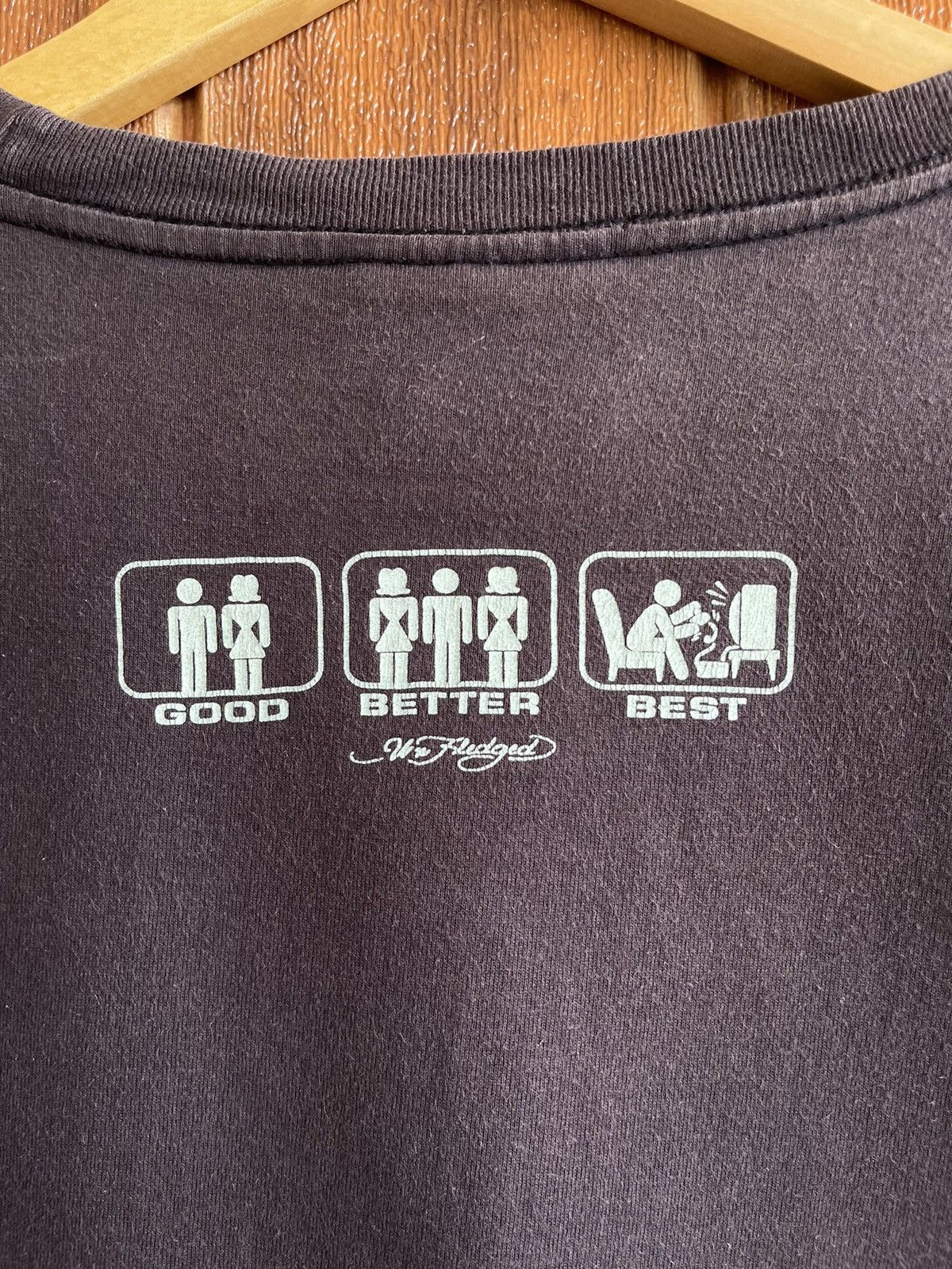 Vintage Vintage’90s🔥UNFLEDGED🔥Good Better Best Humor faded Tshirt Size US L / EU 52-54 / 3 - 11 Thumbnail