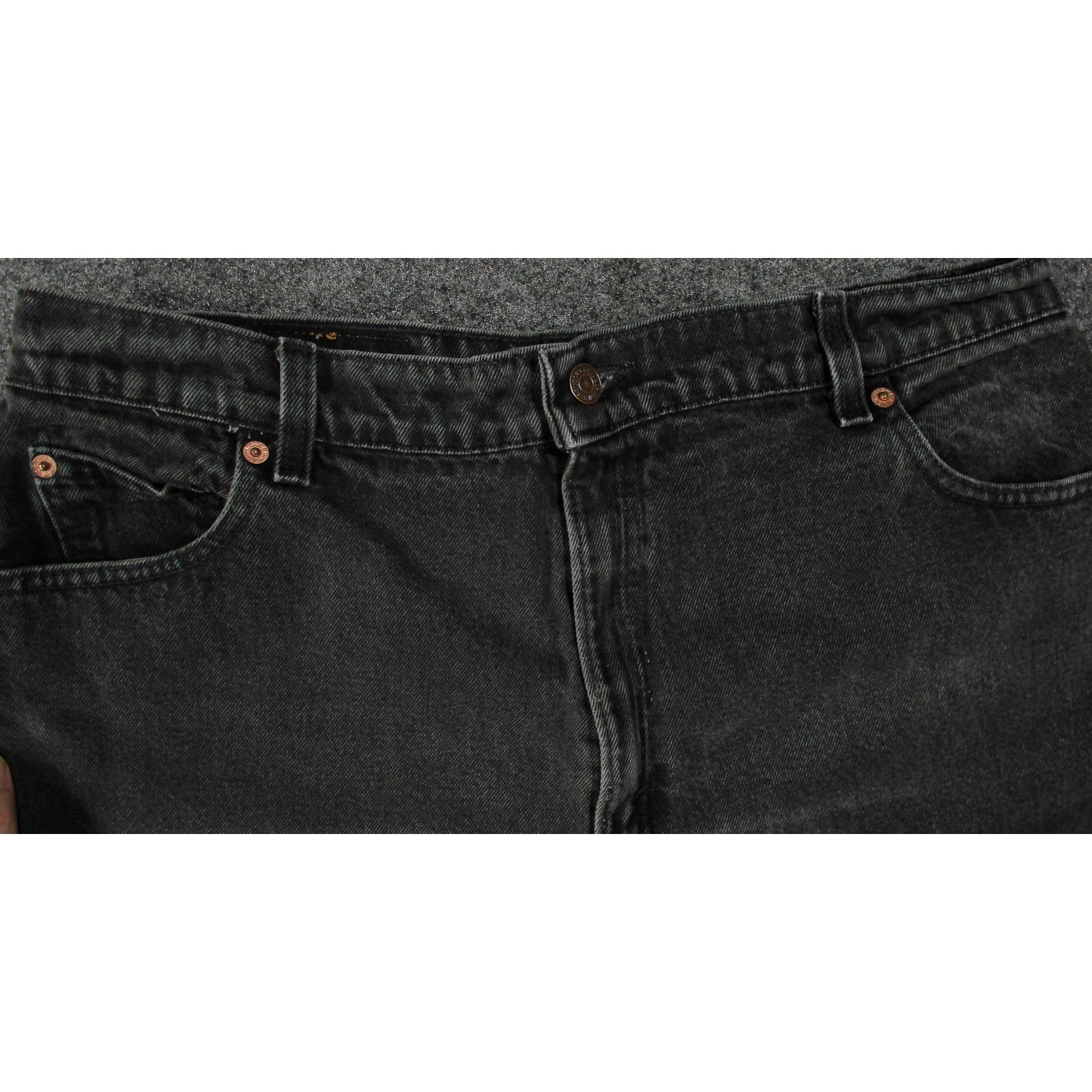 Levi's 1995 Made in USA Levis 551 Faded Black Tapered Jeans Womens Size 40" / US 18 - 13 Thumbnail