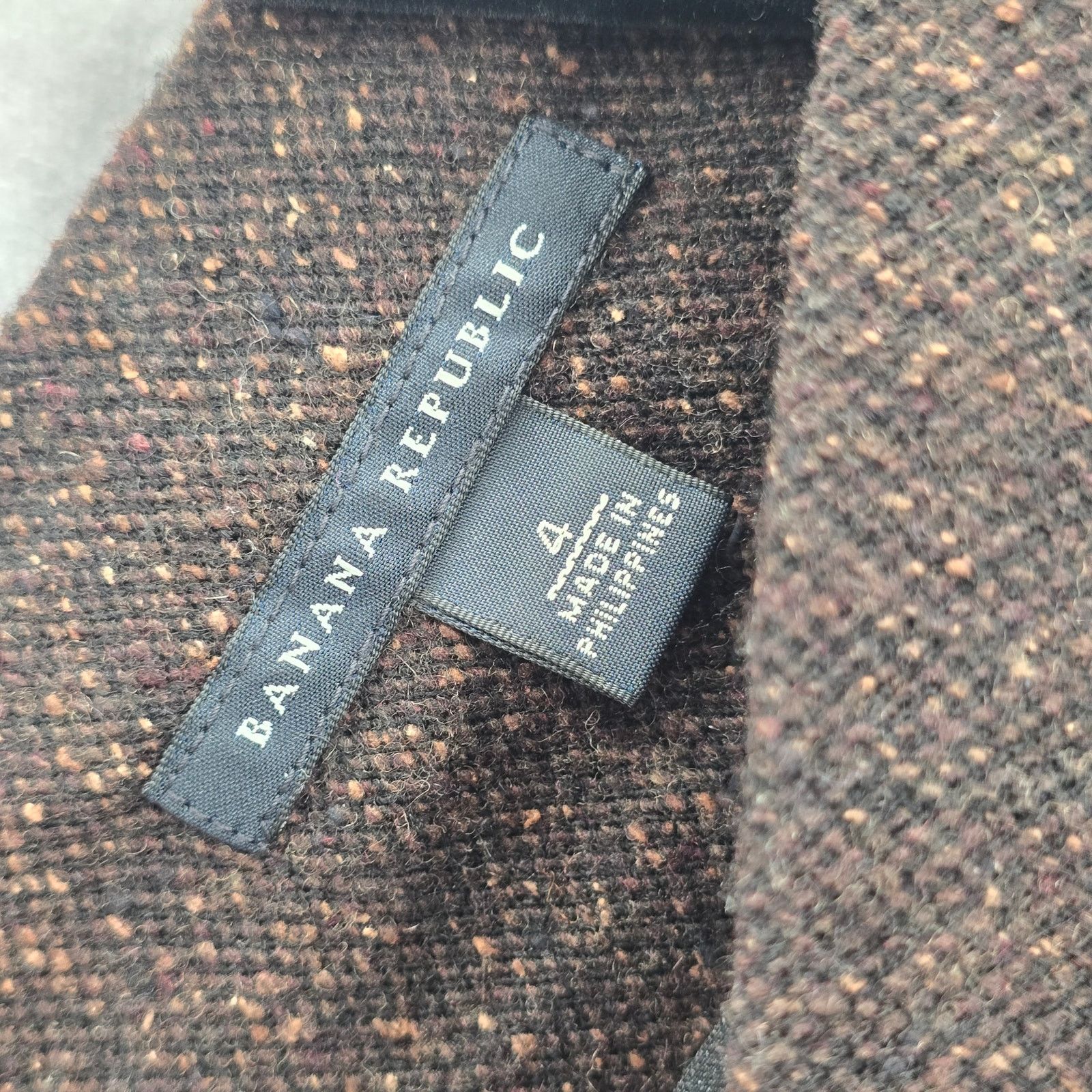 Banana Republic Banana Republic Brown Speckle Wool Silk Dress 4 Small Size S / US 4 / IT 40 - 5 Thumbnail