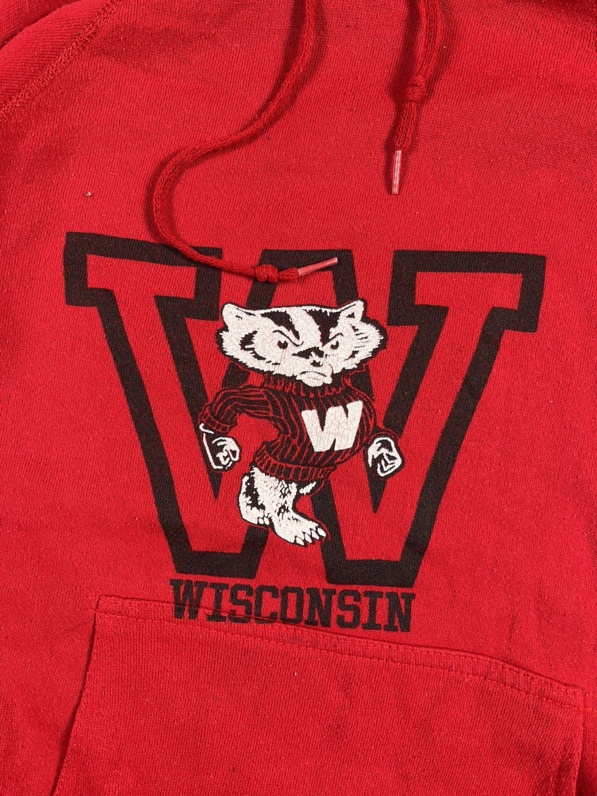 Vintage Vintage Wisconsin Badgers Hoodie USA Red XL Size US XL / EU 56 / 4 - 5 Thumbnail