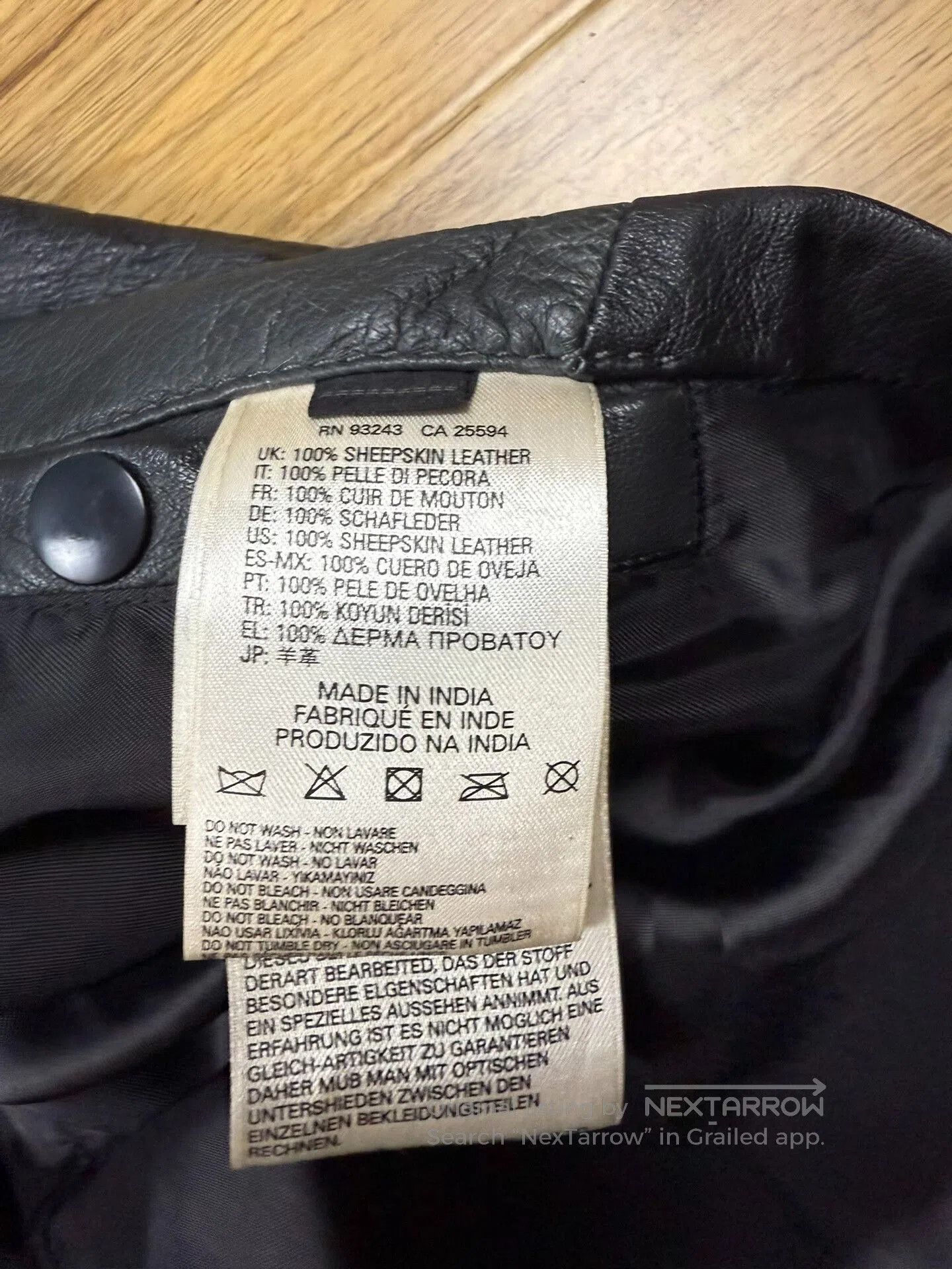 Diesel Diesel Men's Classic Black Leather Jacket. Size US L / EU 52-54 / 3 - 5 Thumbnail