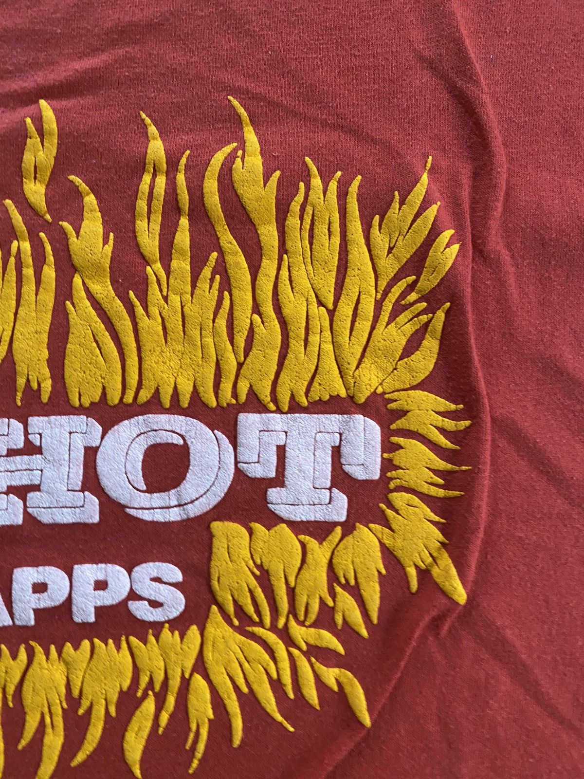 Anvil Vintage 80’s Red Hot Schnapps Puffy Paint Single Stitch Tee Size US L / EU 52-54 / 3 - 7 Thumbnail