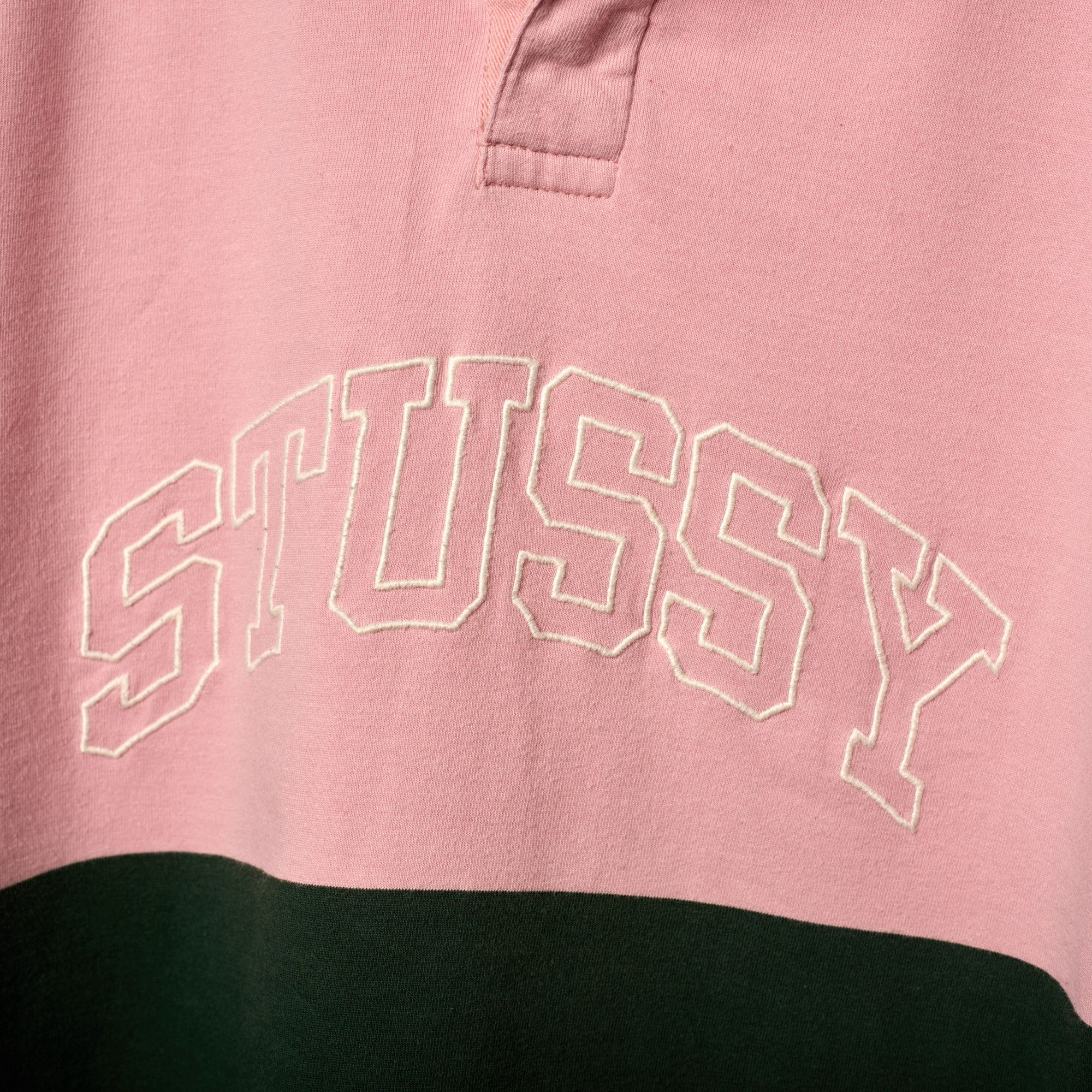Stussy Stussy Pink Green Colorblock Henley Hoodie Athleisure Size US M / EU 48-50 / 2 - 5 Thumbnail