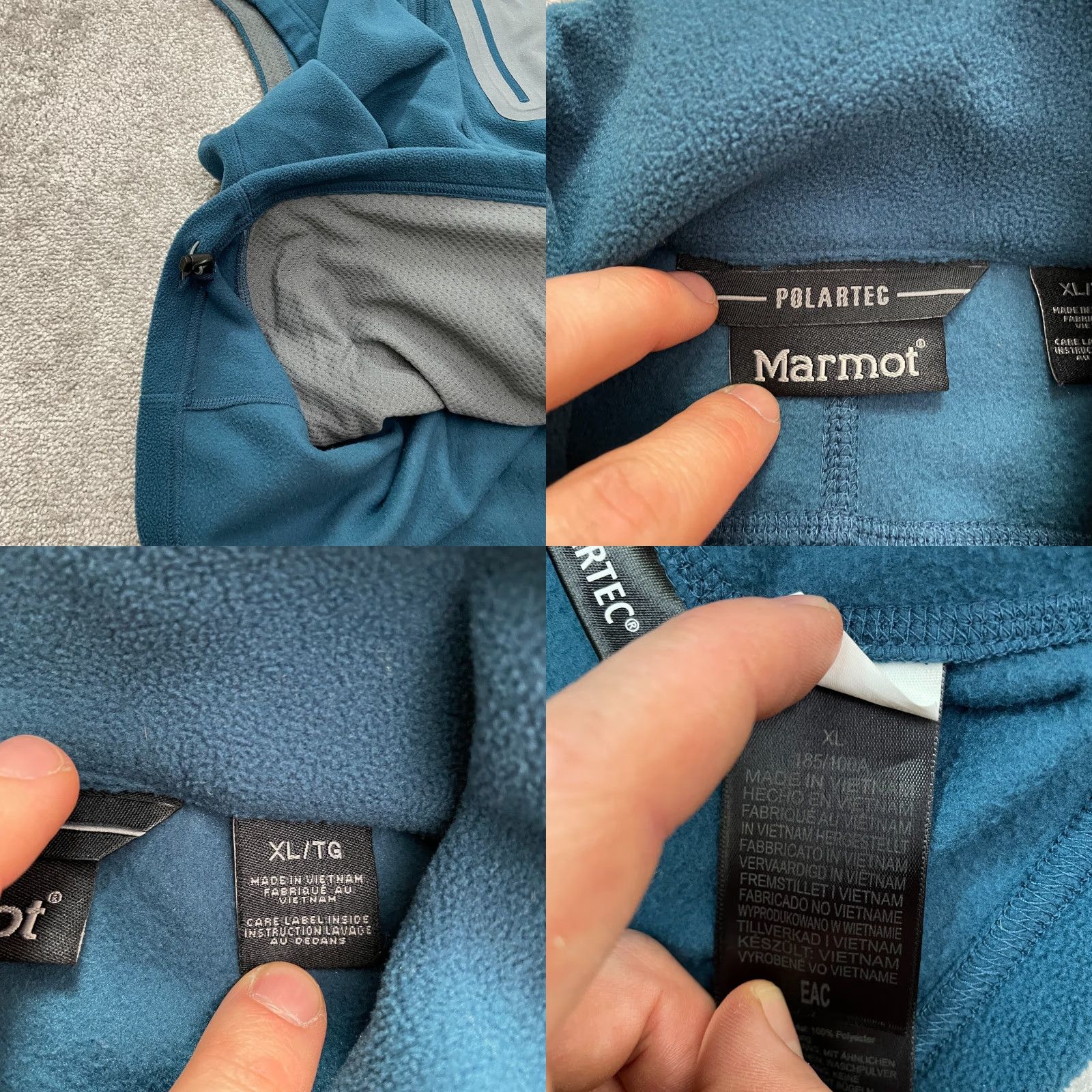 Marmot Marmot Vest Mens XL Blue Full Zip Pockets Outdoor Hiking Polartec Approach Fleece Jacket Size US XL / EU 56 / 4 - 8 Thumbnail