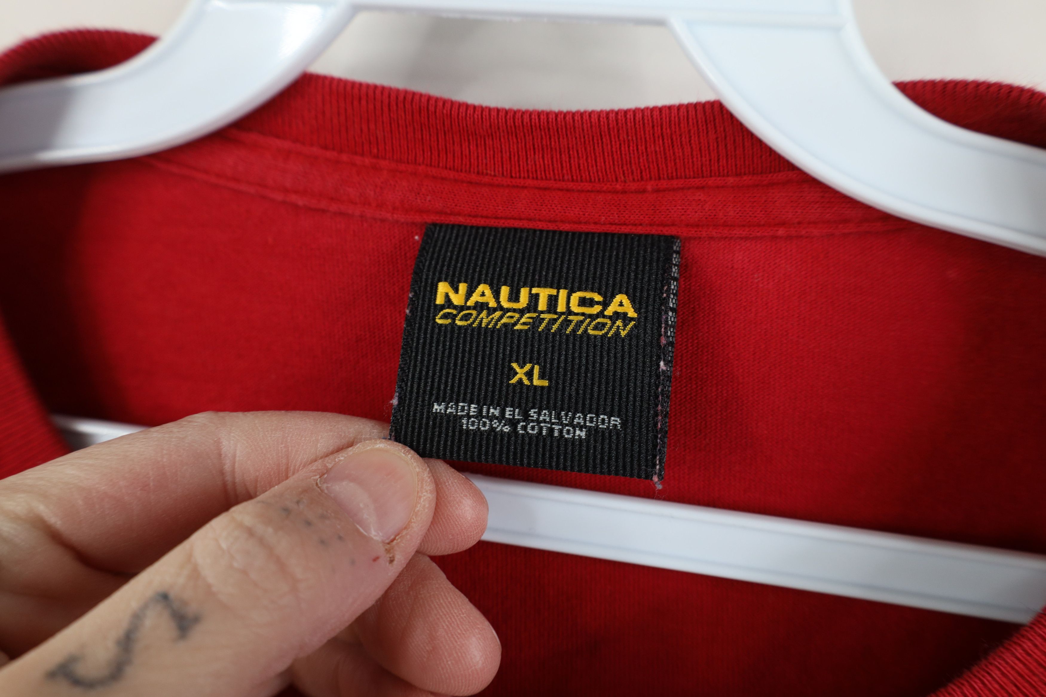 Nautica Vintage 90s Nautica Competition Long Sleeve T-Shirt Red Size US XL / EU 56 / 4 - 5 Thumbnail