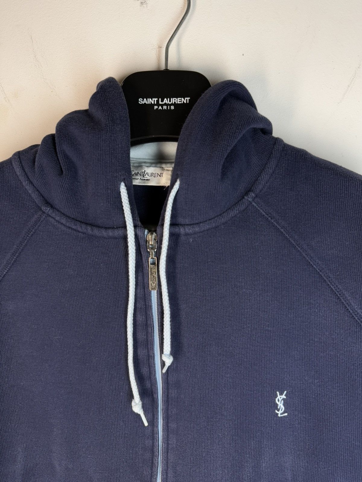 Yves Saint Laurent Navy YSL Hoodie Zip YSL Sweatshirt YSL Sweater Size US M / EU 48-50 / 2 - 10 Thumbnail