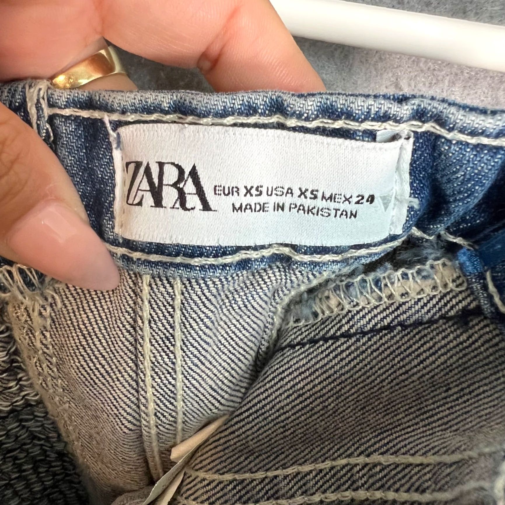 Zara VINTAGE Zara Denim Corset Top Womens XS Cotton Blend Size XS / US 0-2 / IT 36-38 - 3 Thumbnail