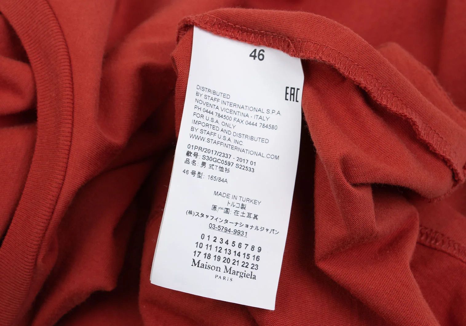 Maison Margiela Crew Neck T-Shirt in Red Size 46 Size US S / EU 44-46 / 1 - 10 Thumbnail
