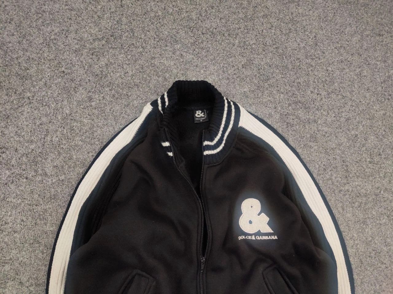 Vintage Vintage Dolce & Gabbana Logo Black ribbed Light Jacket Y2K Size US M / EU 48-50 / 2 - 4 Thumbnail