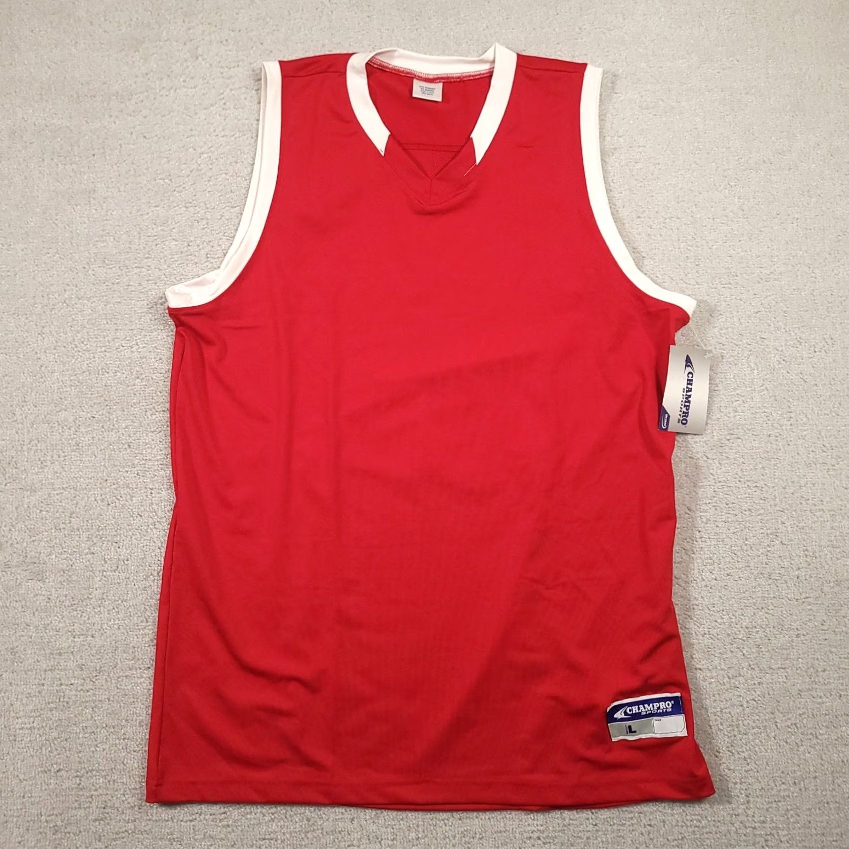Vintage Champro Jersey Adult Large DRI-GEAR Basketball Sleeveless Red White Sports Activewear Sportswear Merch Tank Jersey Size US L / EU 52-54 / 3 - 2 Thumbnail