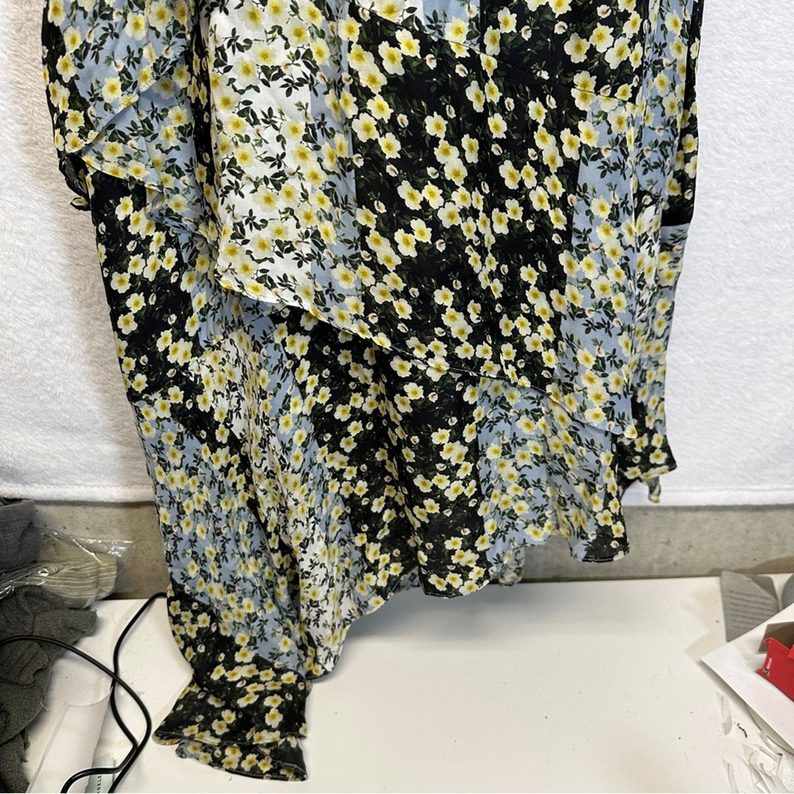 Parker Parker Pippin Asymmetrical Hem Sleeveless Floral Midi Dress Size XL / US 12-14 / IT 48-50 - 6 Thumbnail