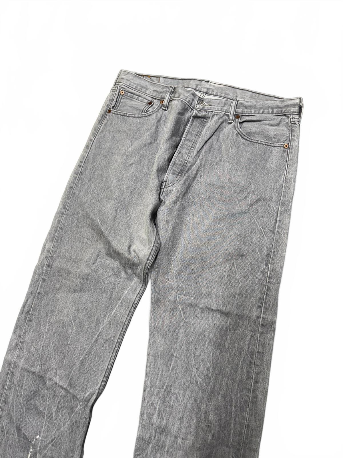 Levi's Levi's Men's Grey 501 Denim Jeans Size US 38 / EU 54 - 3 Thumbnail