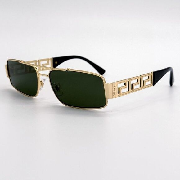 Versace NEW VERSACE SUNGLASSES VE2257 1002/71 GOLD/GREEN UNISEX EYEW Size ONE SIZE - 3 Thumbnail