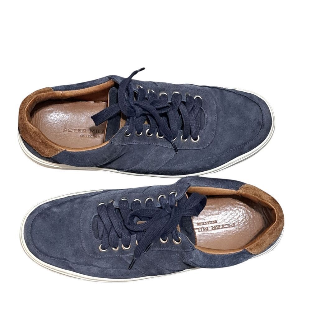 Peter Millar Peter Millar Vantage Men's Navy Suede Sneakers Lace Up Retro Size US 10 / EU 43 - 7 Thumbnail