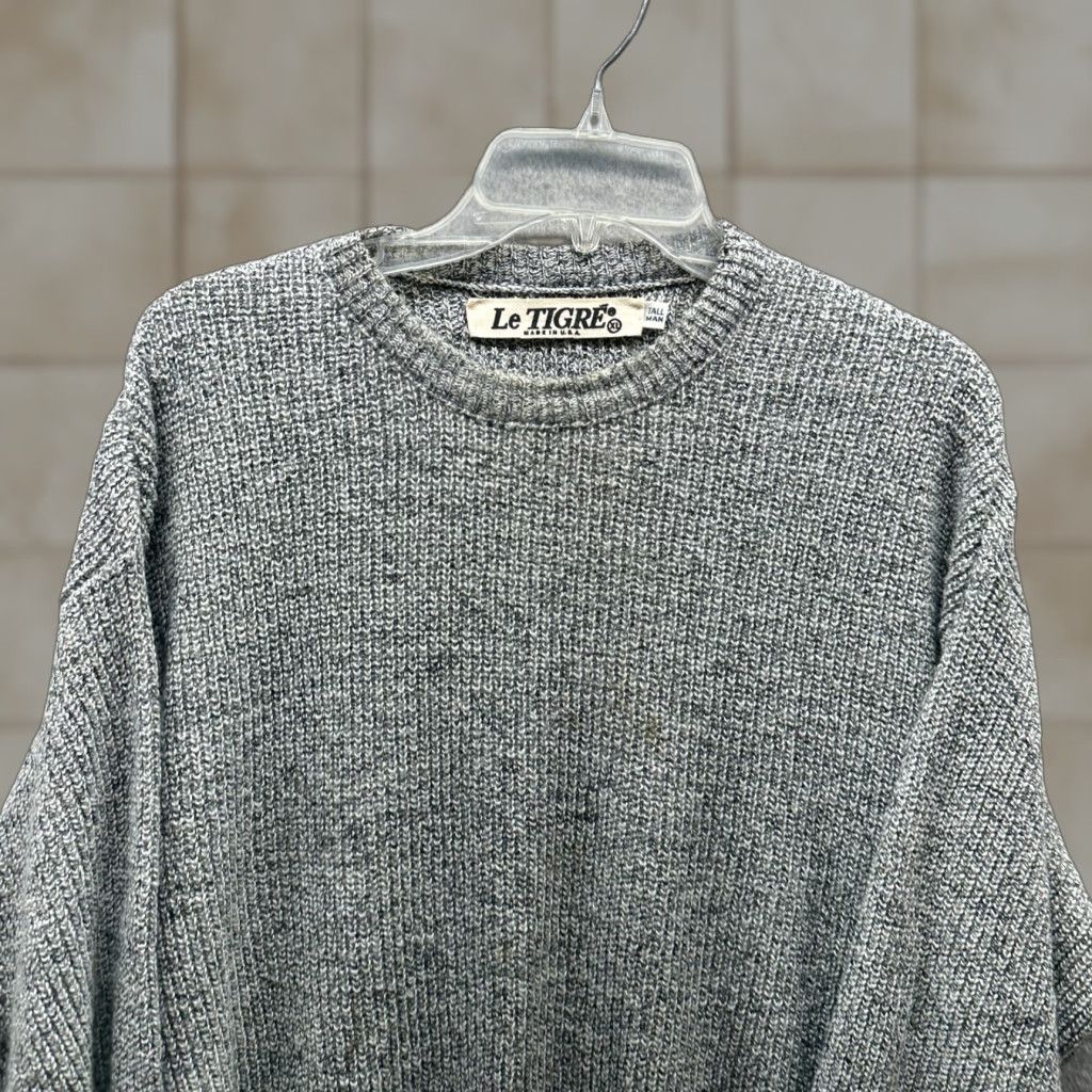 Vintage VINTAGE Le Tigre Sweater Mens XL Black White Fleck 80s Made in USA Size US XL / EU 56 / 4 - 1 Thumbnail