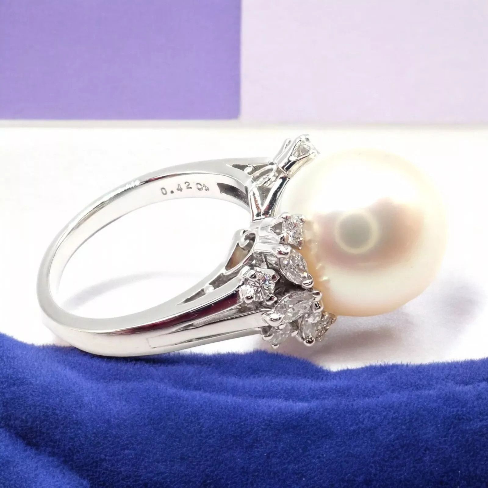 Mikimoto Diamond Large 12mm South Sea Pearl Ring Size ONE SIZE - 2 Thumbnail