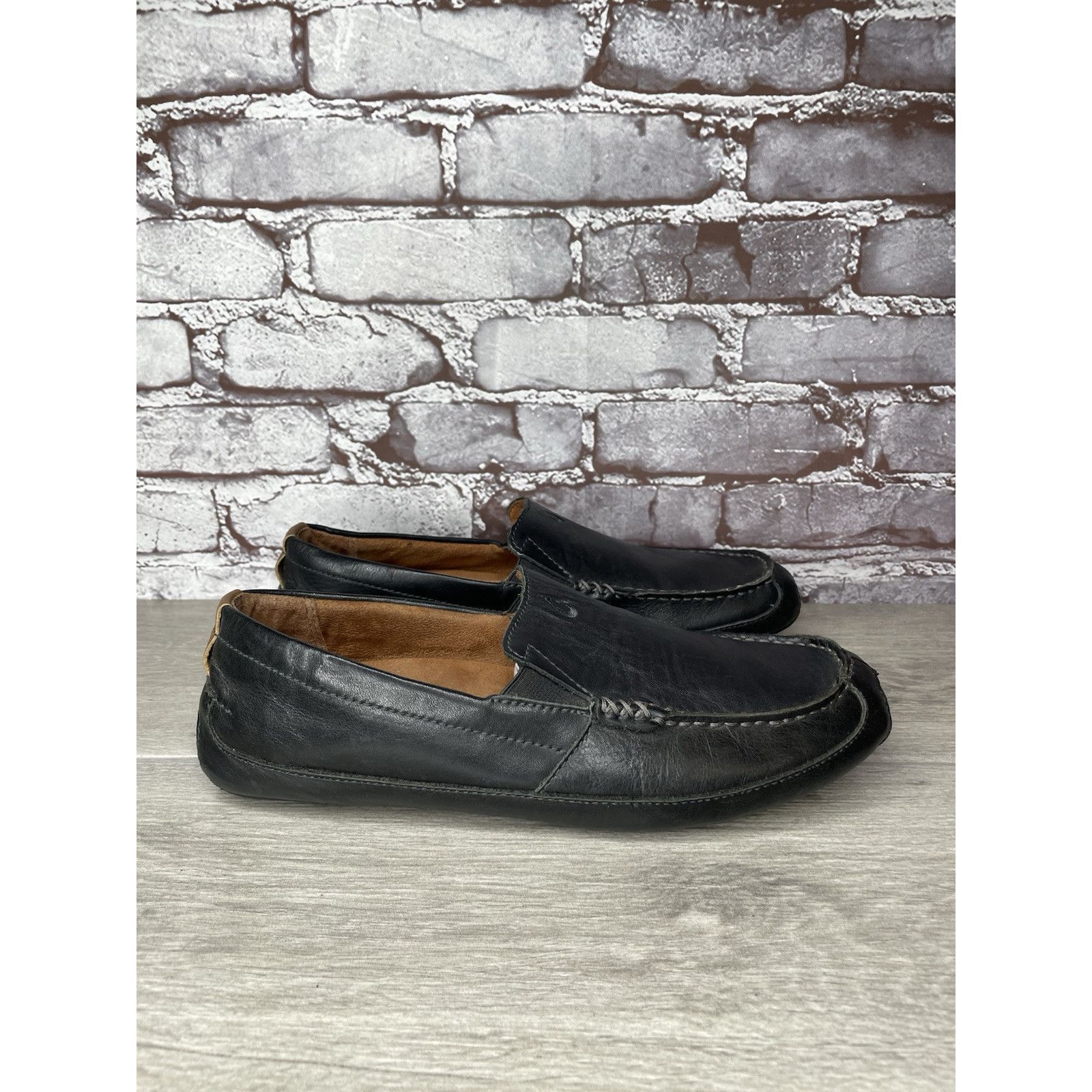 Olukai Olukai Akepa Moc Slip On Loafers Men's size 10.5 Black Leath Size US 10.5 / EU 43-44 - 11 Thumbnail