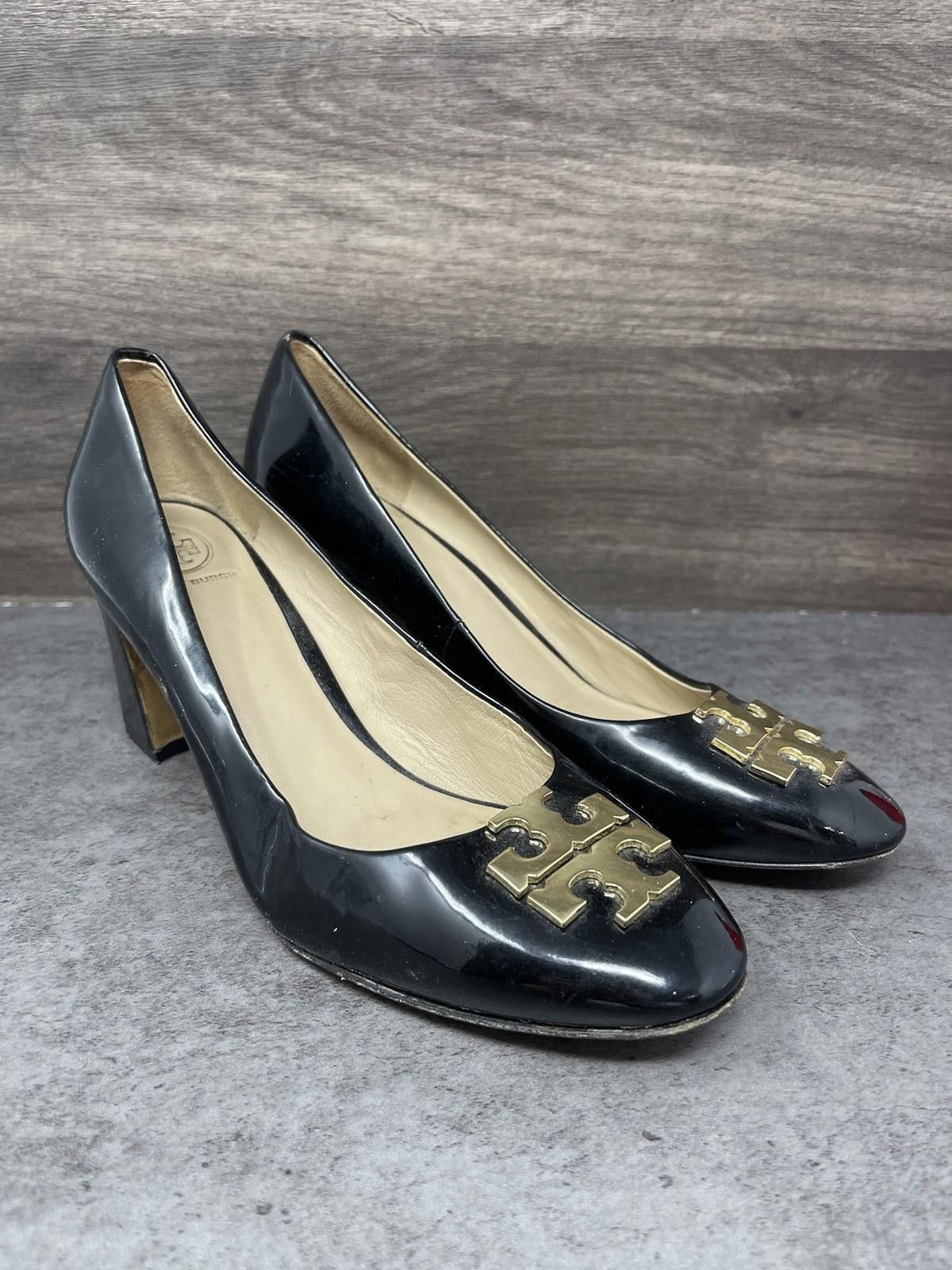 Other Tory Burch Raleigh Block Heel Pumps Womens Size 8 Patent Size US 8 / IT 38 - 4 Thumbnail