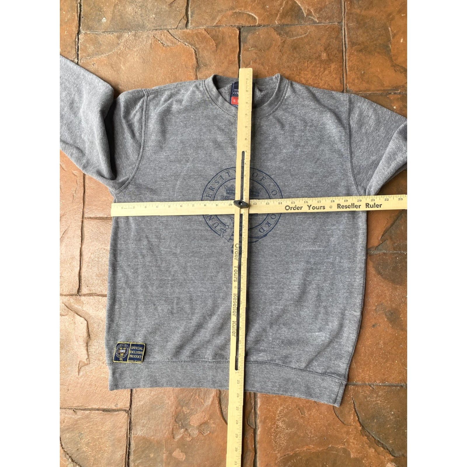 Vintage VINTAGE University Of Oxford Sweatshirt Medium Gray Crew Neck Knit Pullover Unisex Adults Pockets Logo All Seasons Size US M / EU 48-50 / 2 - 7 Thumbnail