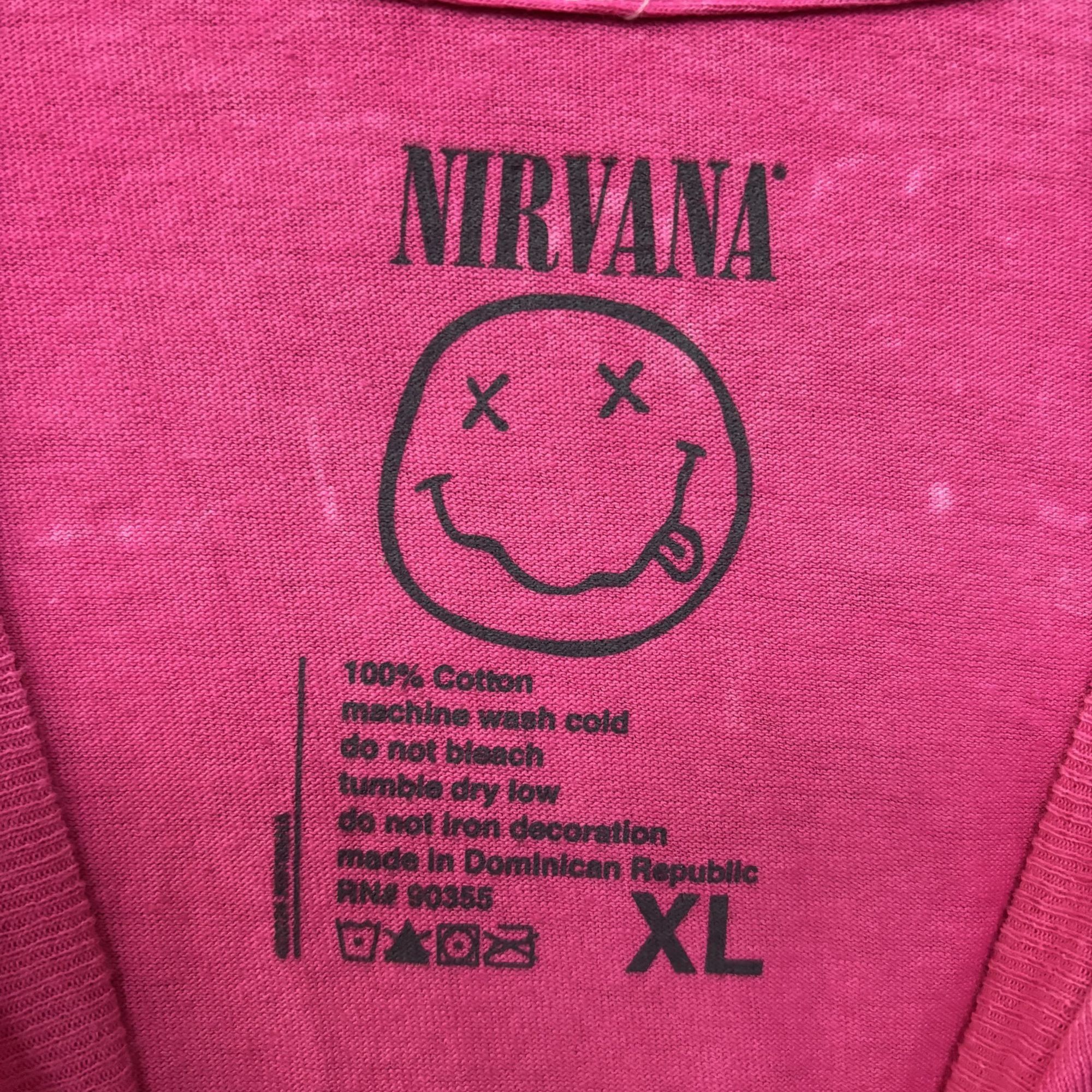 Nirvana Nirvana Smiley Face Logo Pink T-Shirt XL Size XL / US 12-14 / IT 48-50 - 4 Thumbnail