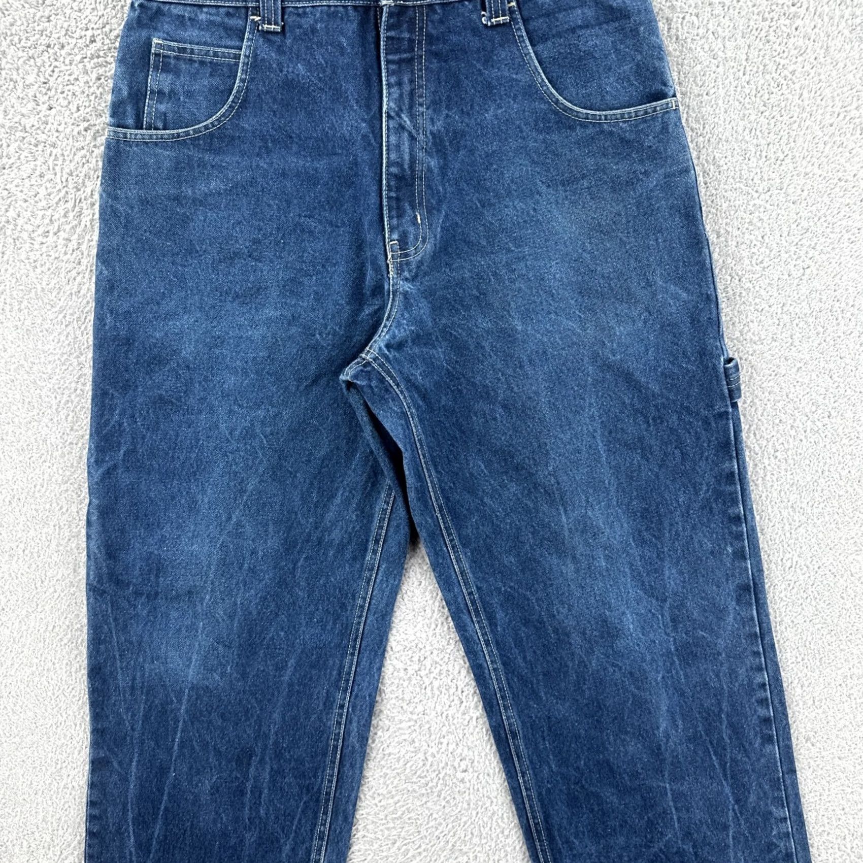 Phat Farm VINTAGE Phat Farm Jeans Mens 36x30 Hip Hop 90s Baggy Wide-Leg Blue Denim Shirt? Size US 36 / EU 52 - 3 Thumbnail