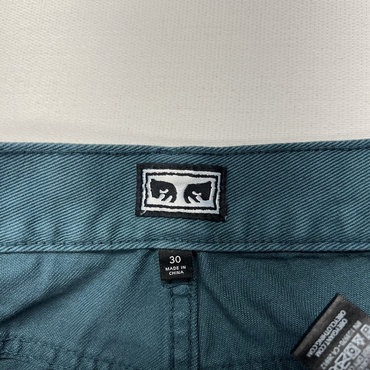 Obey Obey Jeans Teal Straight Cropped Denim Pants Blue Propaganda Size US 30 / EU 46 - 7 Thumbnail